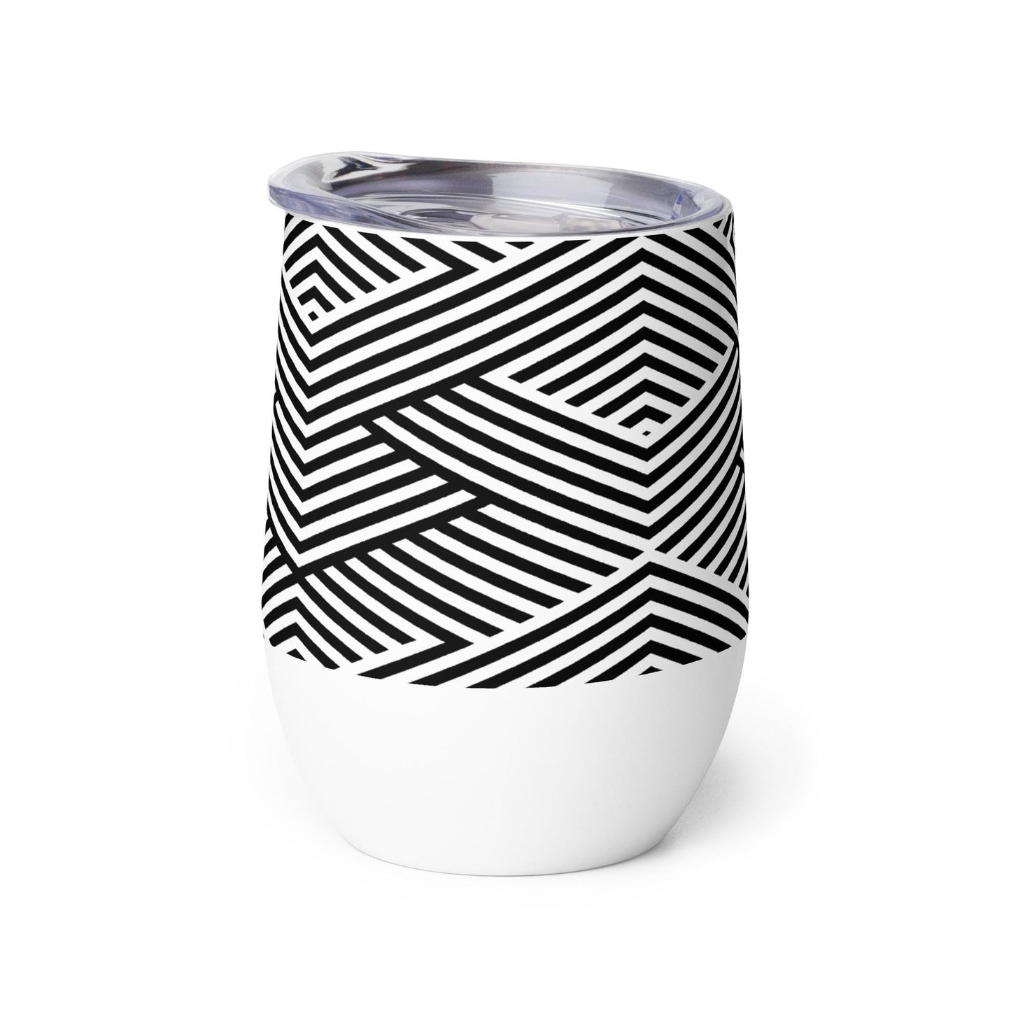 Mug Isotherme Inox - Petit Thermos Isotherme en Acier Inoxydable – Design Graphique - Mug de Voyage, Gobelet à Vin, Café, Thé, Étanche