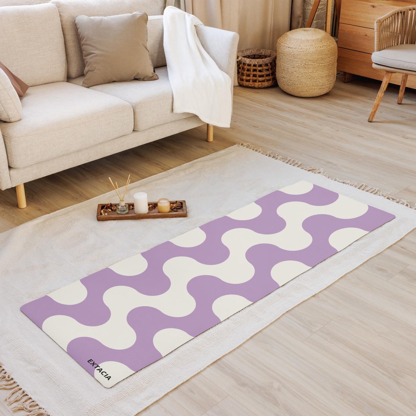 Tapis de sport - Tapis de Yoga - Antidérapant en Microfibre – Léger, Écologique et Durable - Pilates, Fitness, entrainement – cadeau