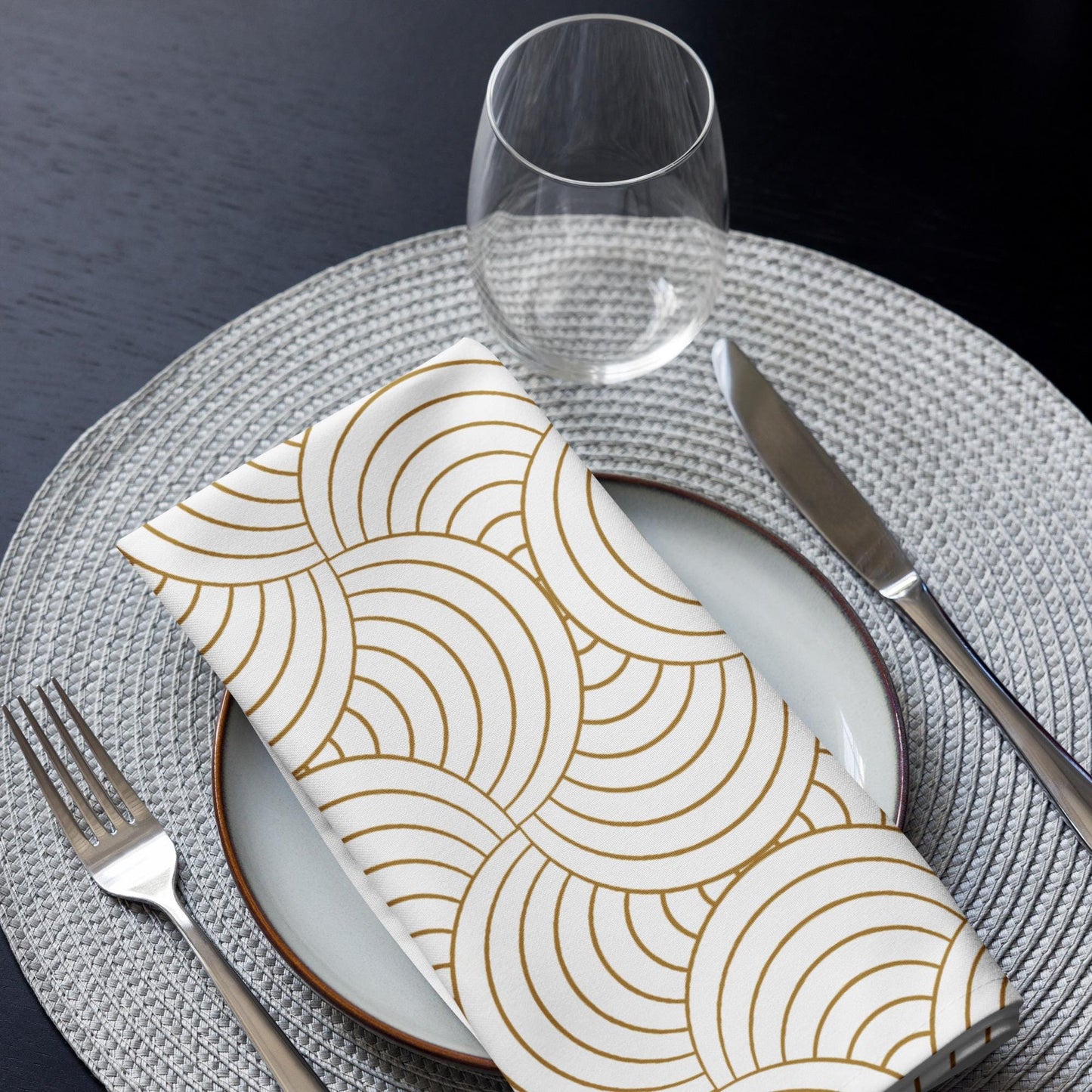 Lot de 4 Serviettes de Table en Tissu – Carrées, Lavables en Machine, Résistantes et Réutilisables - Design, Élégants, Décoration de Table