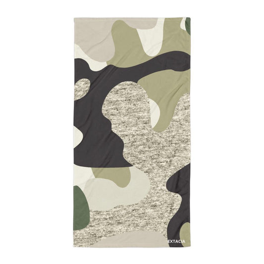 Serviette de Bain en Coton – Serviette de plage - Douce, Absorbante, Compacte - Voyage Sport Piscine Design Minimalist Camouflage Militaire