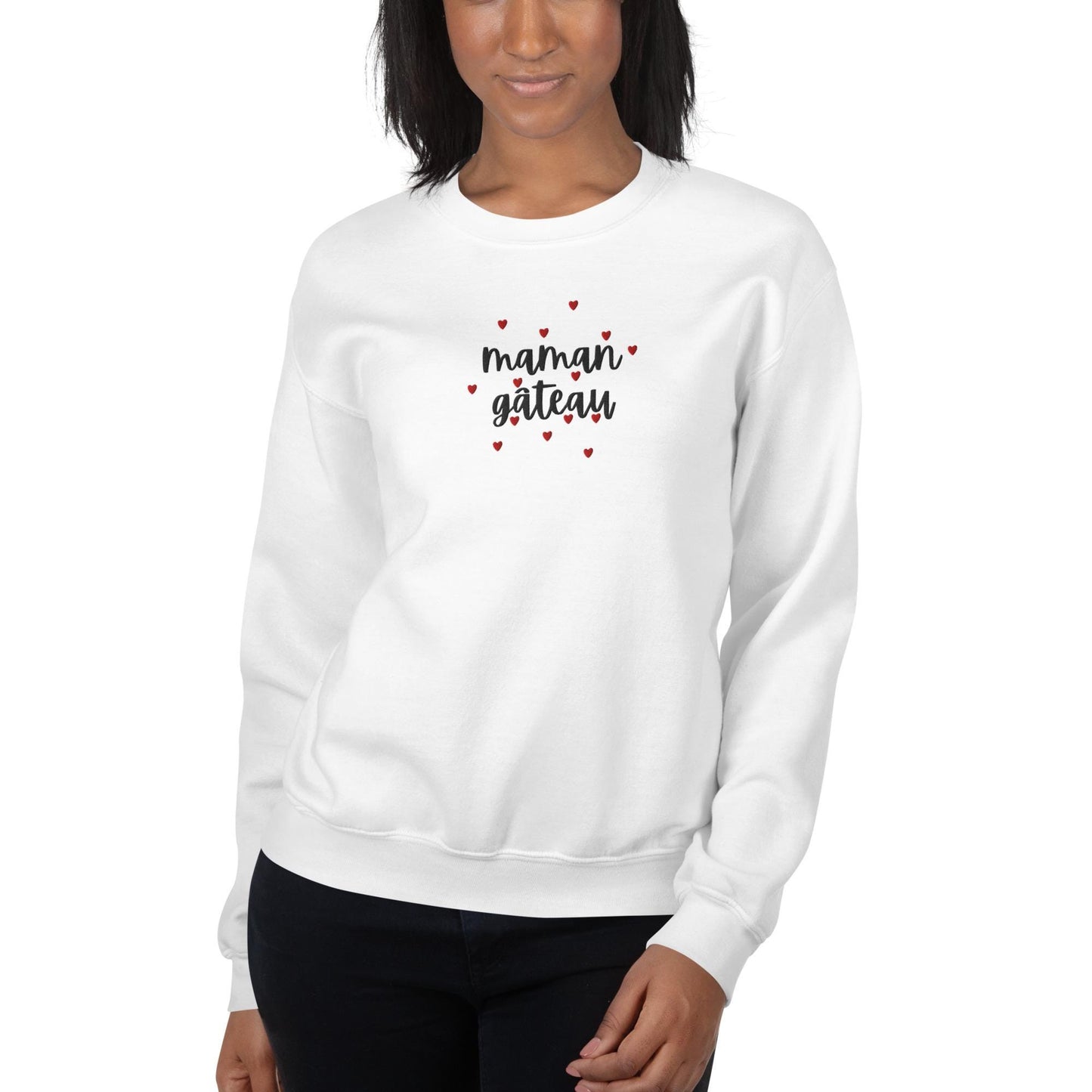 Sweat Minimaliste pour Femme à Col Rond en Coton - Pull Personnalisable, doux, coupe classique, confortable tendance - cadeau d'anniversaire