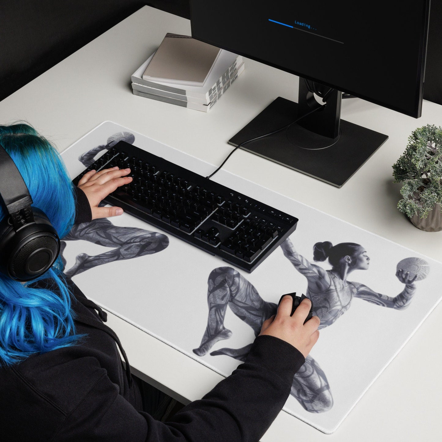 Tapis de Souris Gaming XXL - design minimaliste - surface lisse, base antidérapante, grand format, confortable, durable - Accessoire bureau