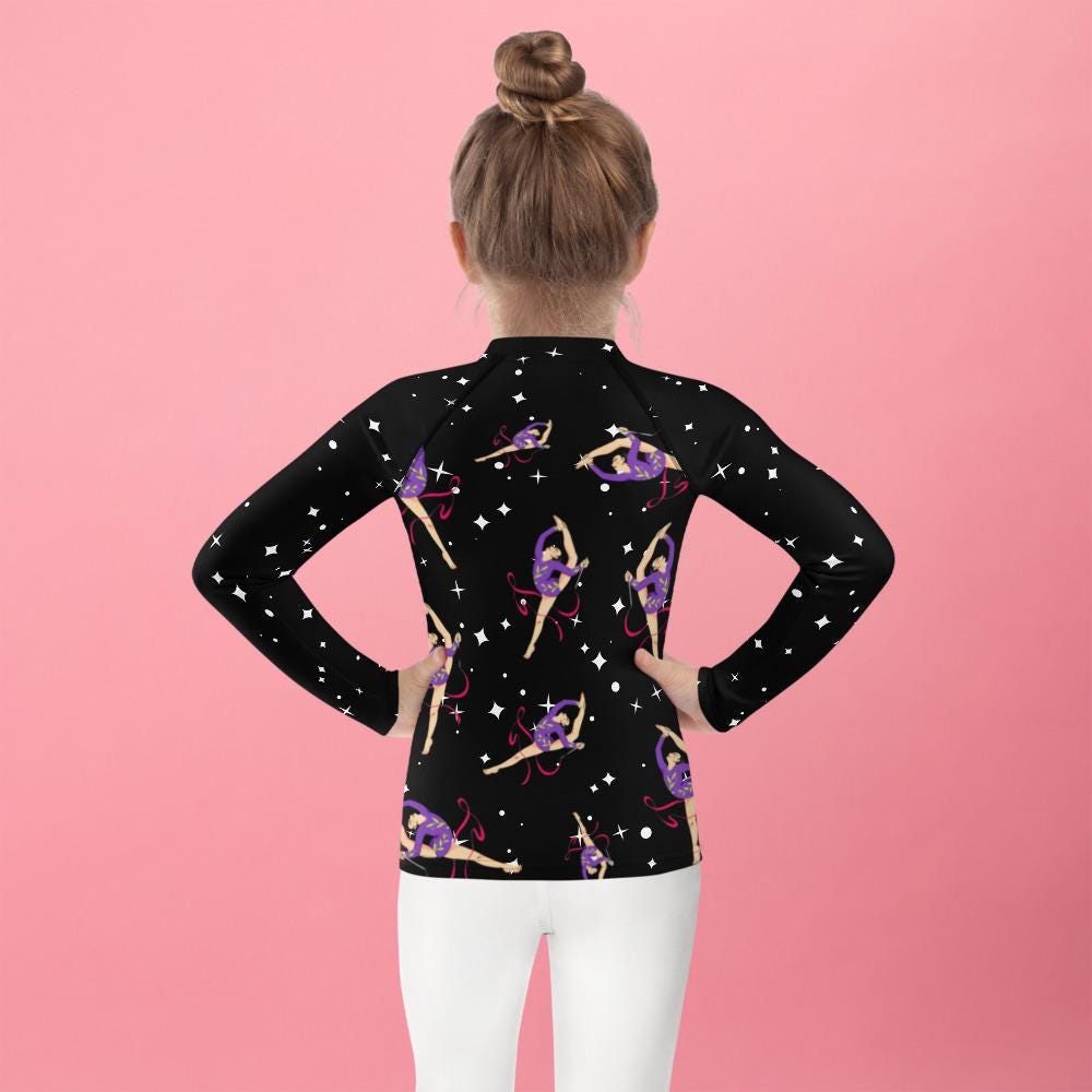 Rash Guard – T-Shirt de Compression pour Bébé et Petite Fille, Séchage Rapide et Protection UV - Natation, nage, Sport, Surf, gymnastique