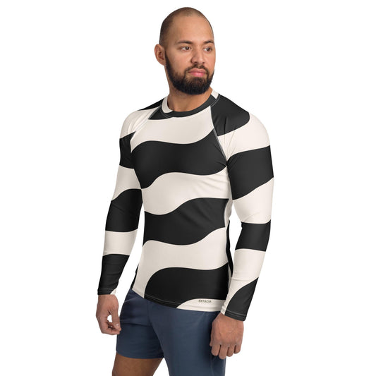 Rash Guard pour Homme en Polyester Recyclé – T-shirt de Compression à manches longues -   Durable et écoresponsable, Anti-UV, Séchage Rapide