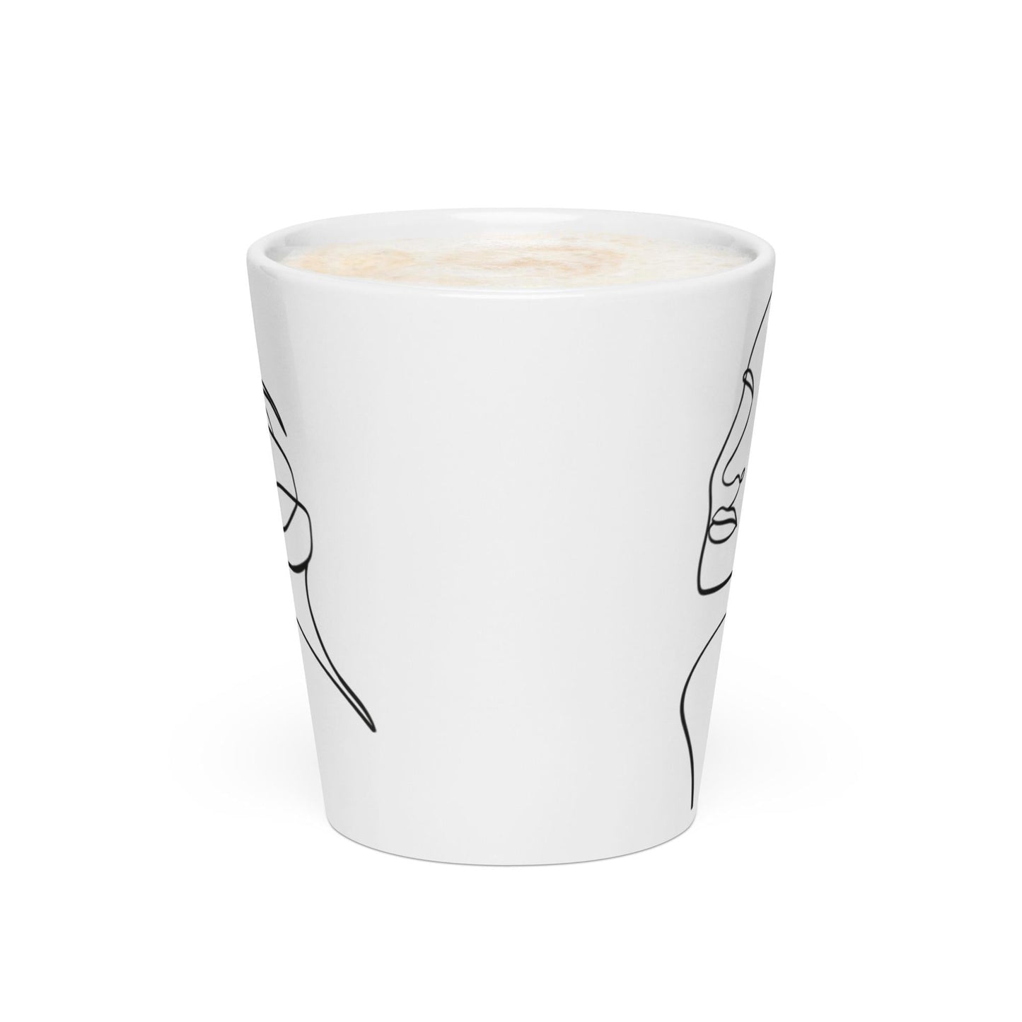 Mug à café en Céramique Blanche - Tasse 12 oz -  Élégante, Ergonomique – Bureau, Cuisine, Maison, Cadeau - Design minimaliste Calligraphie