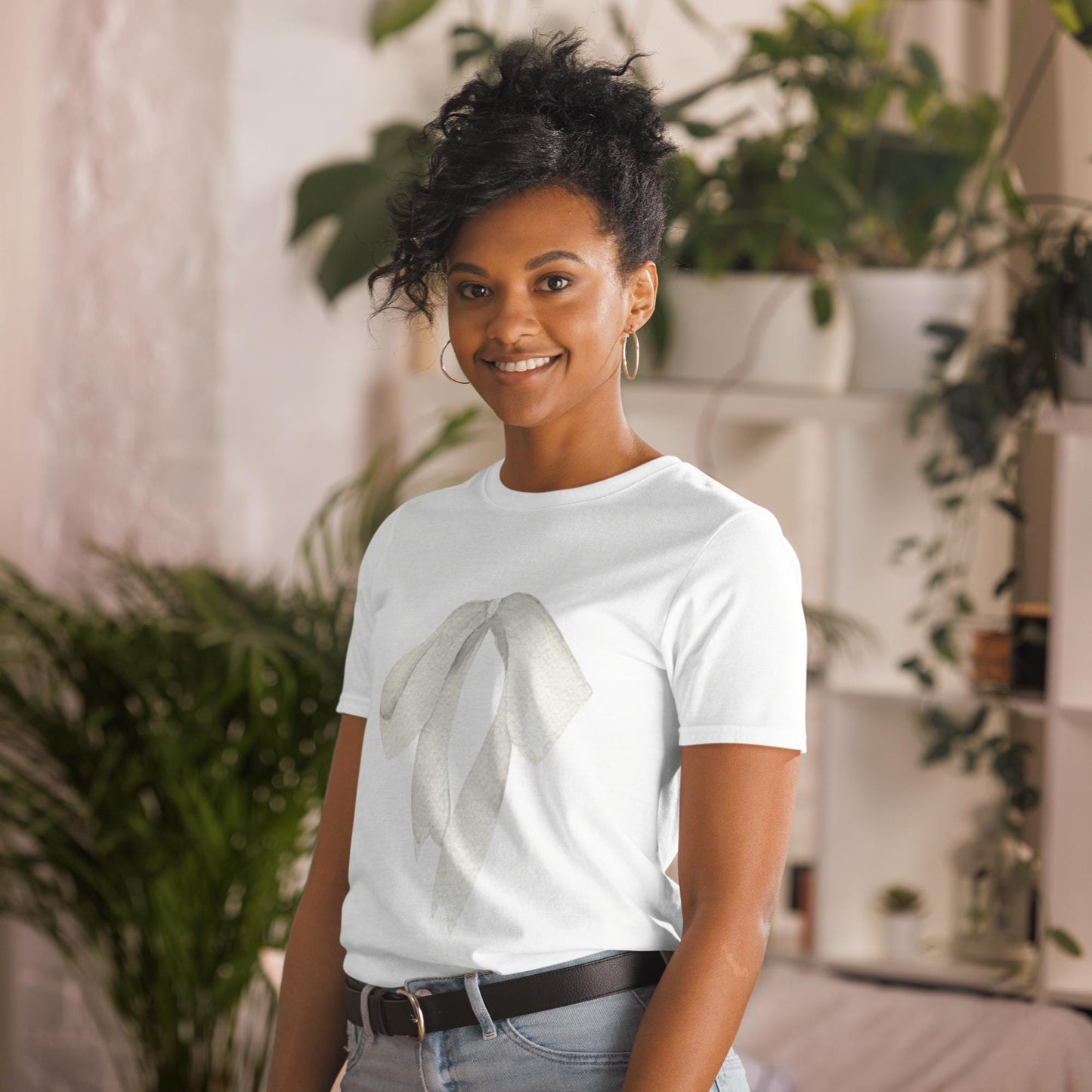 T-shirt à Col Rond 100% Coton pour Femme - Personnalisable - Doux, Confort Quotidien, Style Urbain, Décontracté, cadeau d'anniversaire