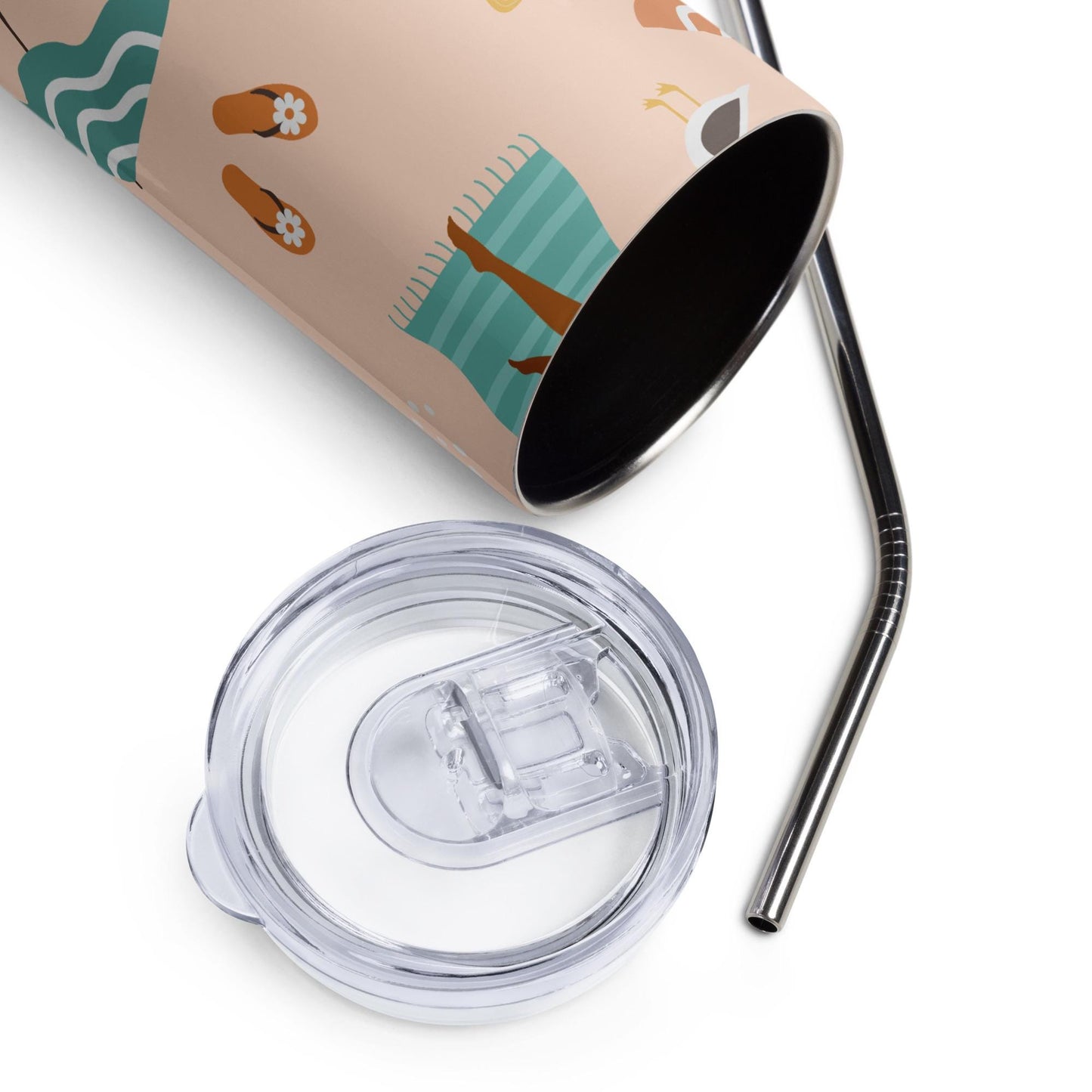 Mug isotherme inox - Gobelet en Acier Inoxydable – Design des Silhouettes Feminines, des Femmes, Plage, été - Mug de Voyage Durable, Étanche