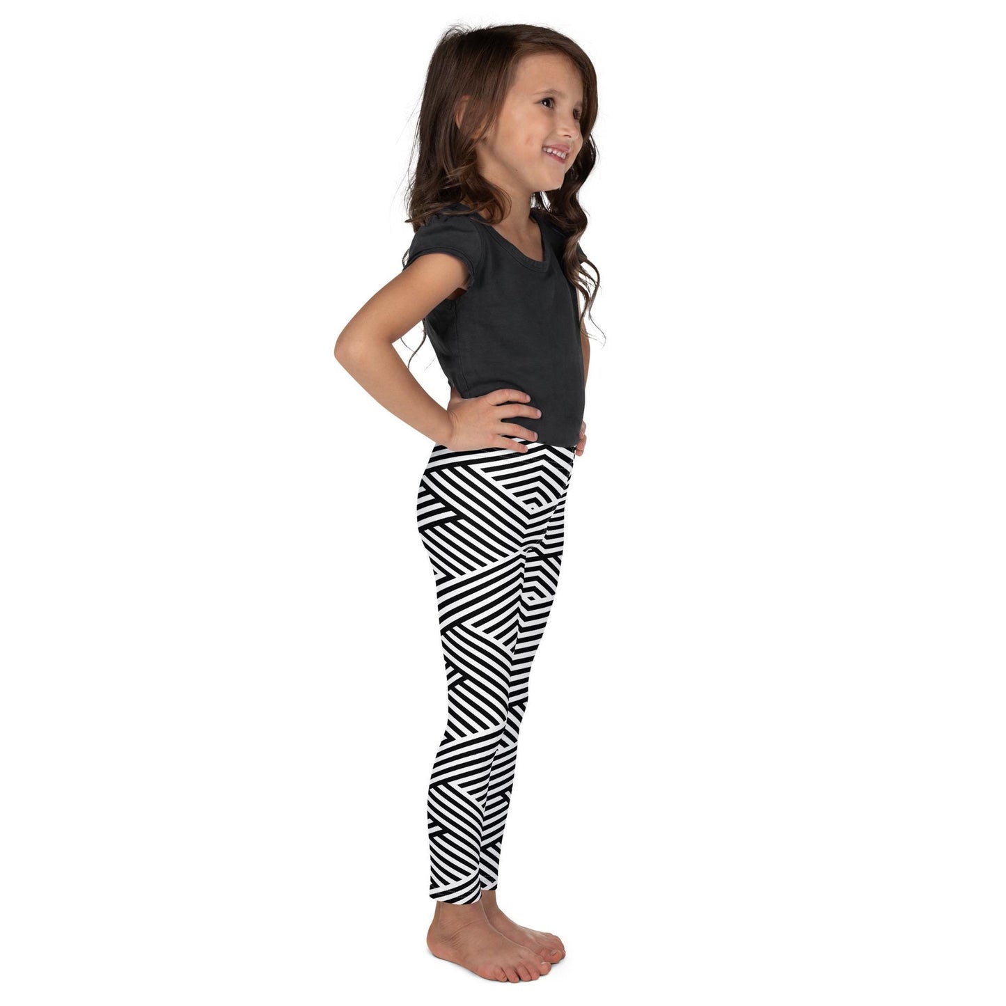 Leggings Bébé et Petite Fille en Polyester Recyclé – Confortable, Doux et Extensible - quotidien, sport, gym, design graphique Minimaliste