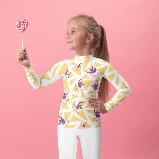 Rash Guard – T-Shirt de Compression pour Bébé et Petite Fille, Séchage Rapide et Protection UV - Natation, nage, Sport, Surf, gymnastique