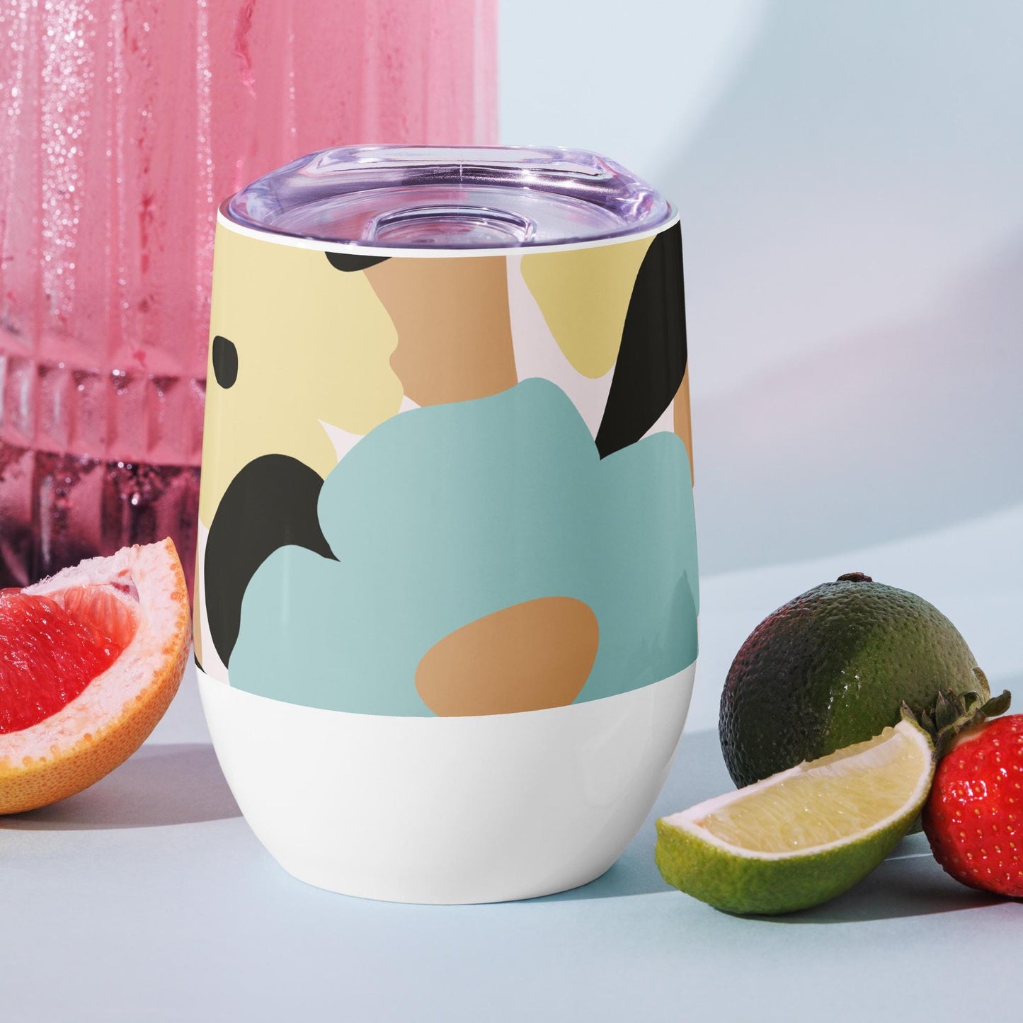 Mug Isotherme Inox - Petit Thermos Isotherme en Acier Inoxydable – Design Florale - Mug de Voyage, Gobelet à Vin, Café, Thé, Étanche