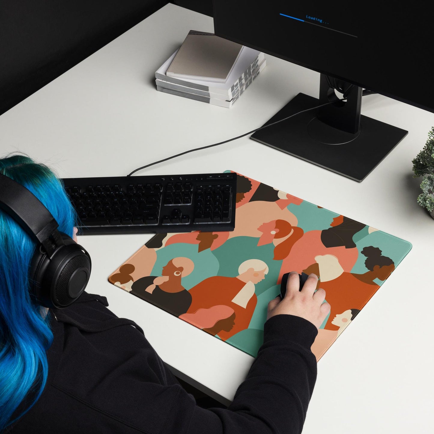 Tapis de Souris Gaming XXL - design minimaliste - surface lisse, base antidérapante, grand format, confortable, durable - Accessoire bureau