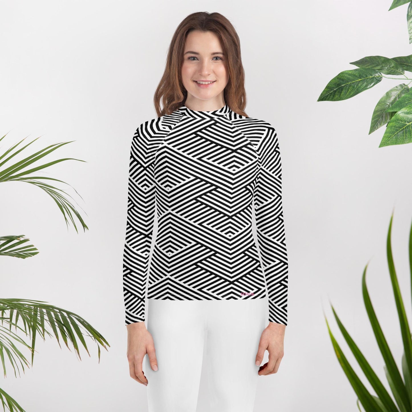 Rash Guard Fille Adolescente – T-Shirt de Compression Anti-UV Ado, Séchage Rapide, cadeau, anniversaire, Sport, Natation et Surf Gymnastique