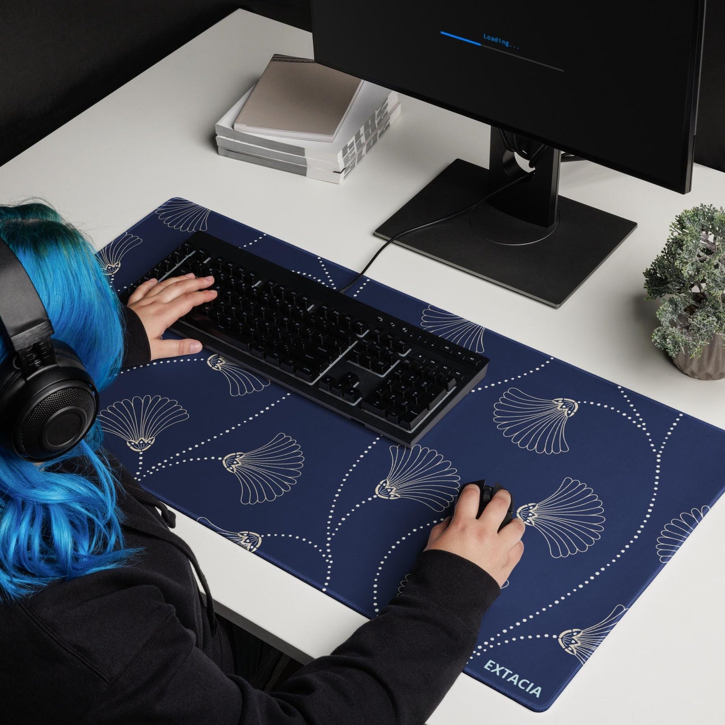 Tapis de Souris Gaming XXL - design minimaliste - surface lisse, base antidérapante, grand format, confortable, durable - Accessoire bureau