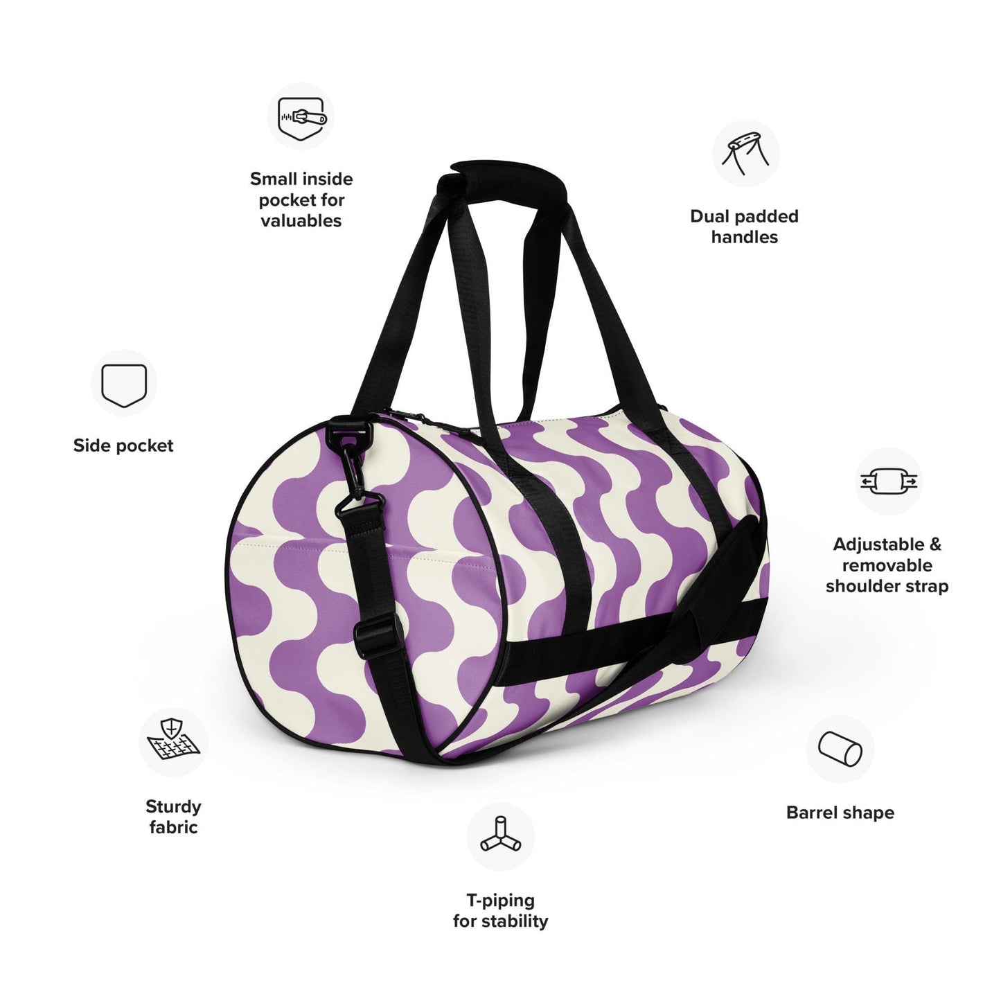 Sac de sport - Sac de Voyage – Léger, Résistant et Spacieux, Idéal pour Gym, Weekends ou Voyages - cadeau, anniversaire, Noël