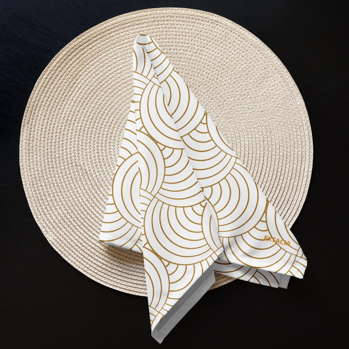 Lot de 4 Serviettes de Table en Tissu – Carrées, Lavables en Machine, Résistantes et Réutilisables - Design, Élégants, Décoration de Table