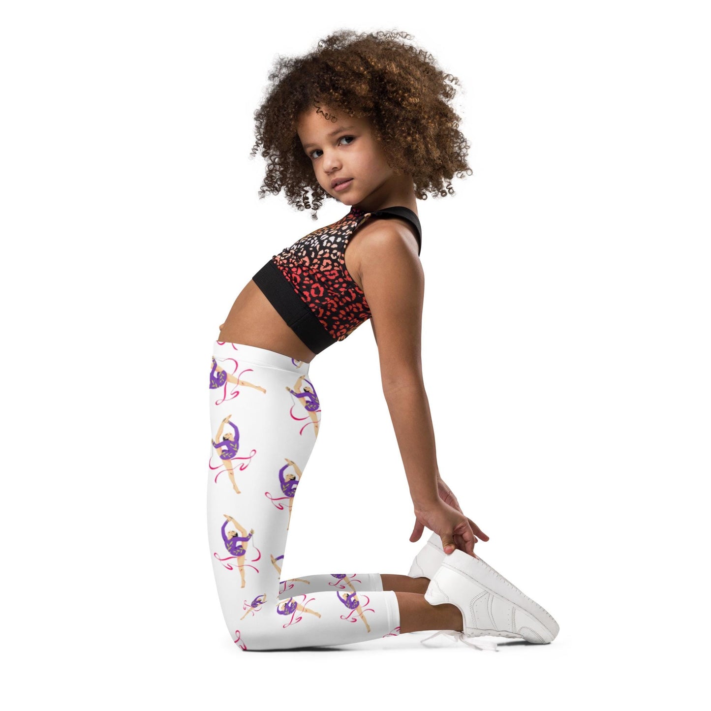 Leggings Bébé et Petite Fille  - Confortable, Doux et Extensible - quotidien, sport, urbain, école, cadeau – Design Danseuse Gymnaste