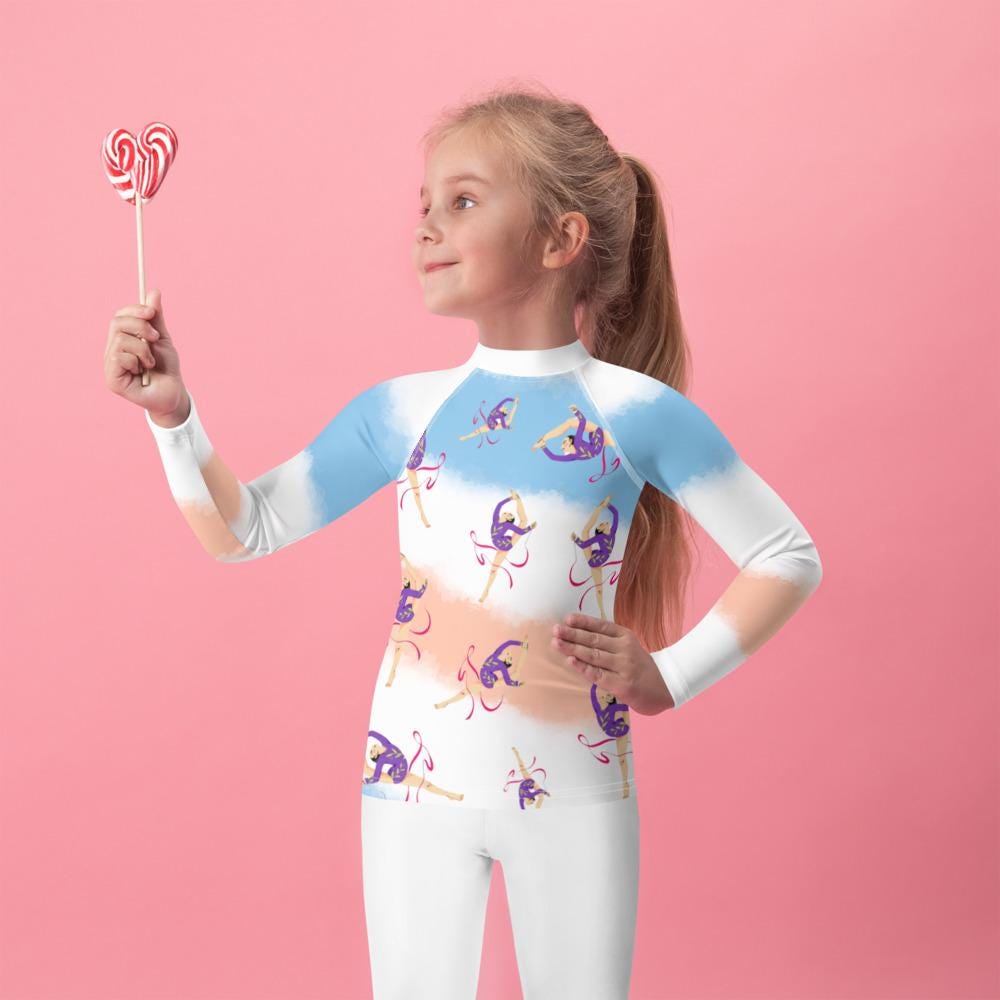 Rash Guard – T-Shirt de Compression pour Bébé et Petite Fille, Séchage Rapide et Protection UV - Natation, nage, Sport, Surf, gymnastique
