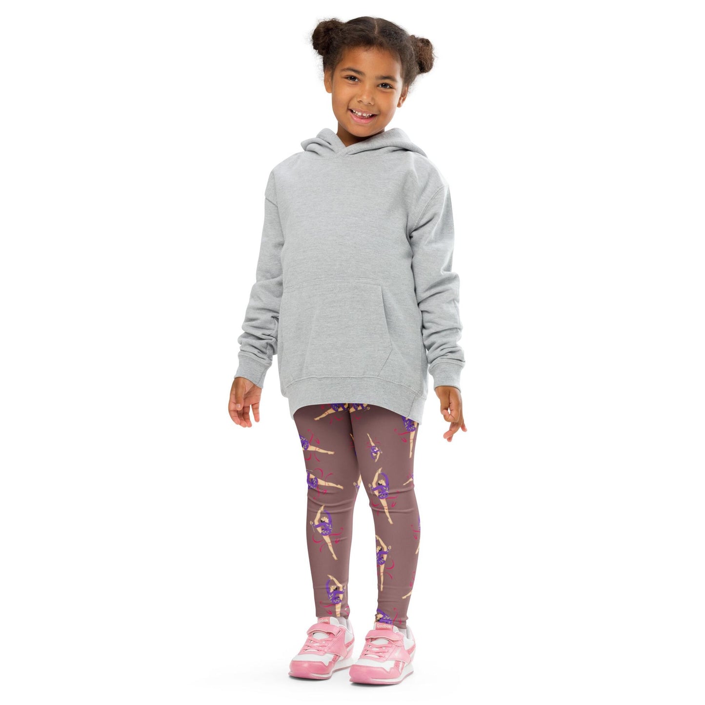 Leggings Bébé et Petite Fille  - Confortable, Doux et Extensible - quotidien, sport, urbain, école, cadeau – Design Danseuse Gymnaste