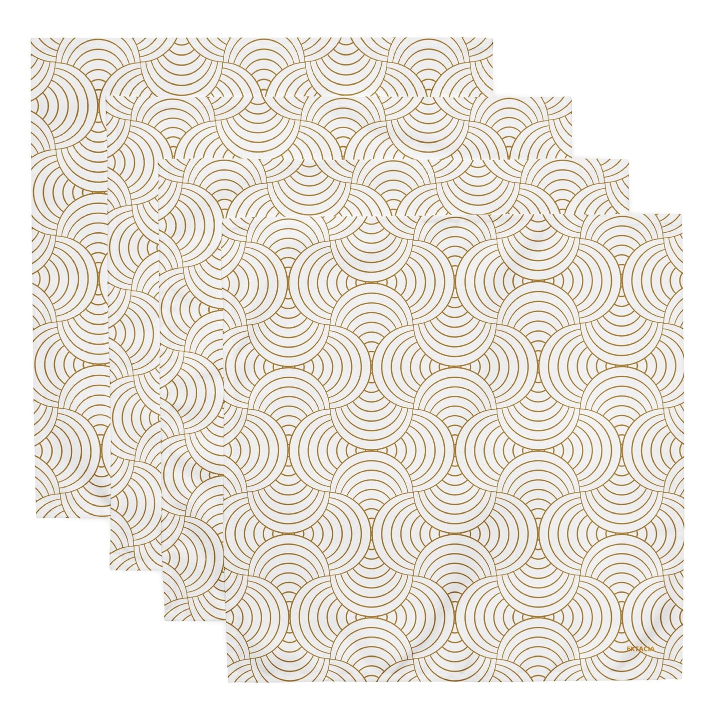 Lot de 4 Serviettes de Table en Tissu – Carrées, Lavables en Machine, Résistantes et Réutilisables - Design, Élégants, Décoration de Table