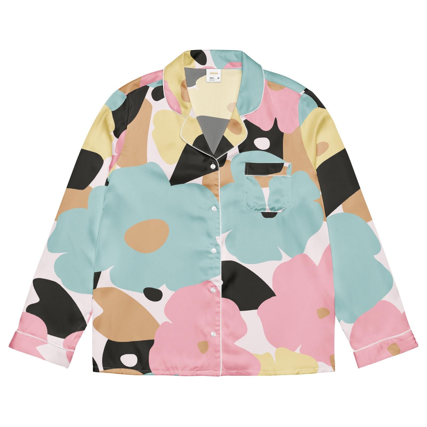 Chemisier - Haut de Pyjama à Manches Longues pour Femme – Léger, Doux, Chaud et Confortable - Élégant, cadeau d'anniversaire, fête des mères