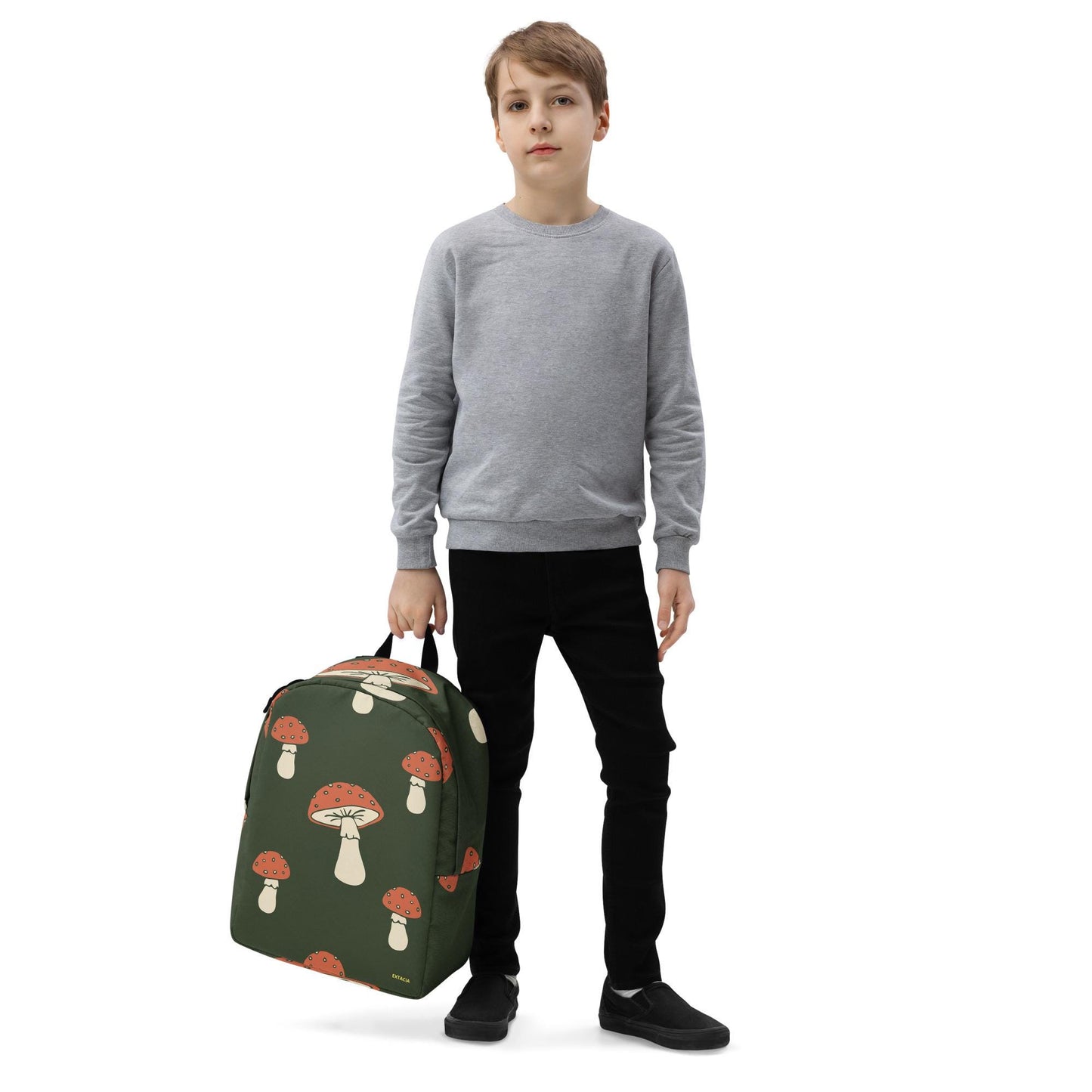 Sac à dos minimaliste - Léger, Spacieux et Résistant - design minimaliste - Voyages, École, Sport, Ordinateur Design Minimaliste Champignons