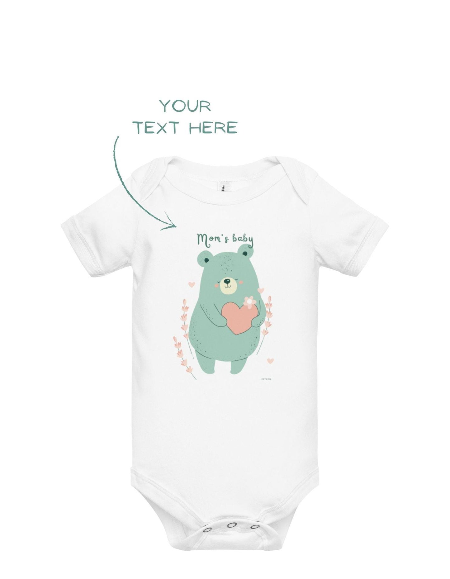 Body Bébé Unisexe 100 % Coton Doux - Manches Courtes et boutons-pression - Personnalisable – Confort et Style pour les Tout-Petits, cadeau