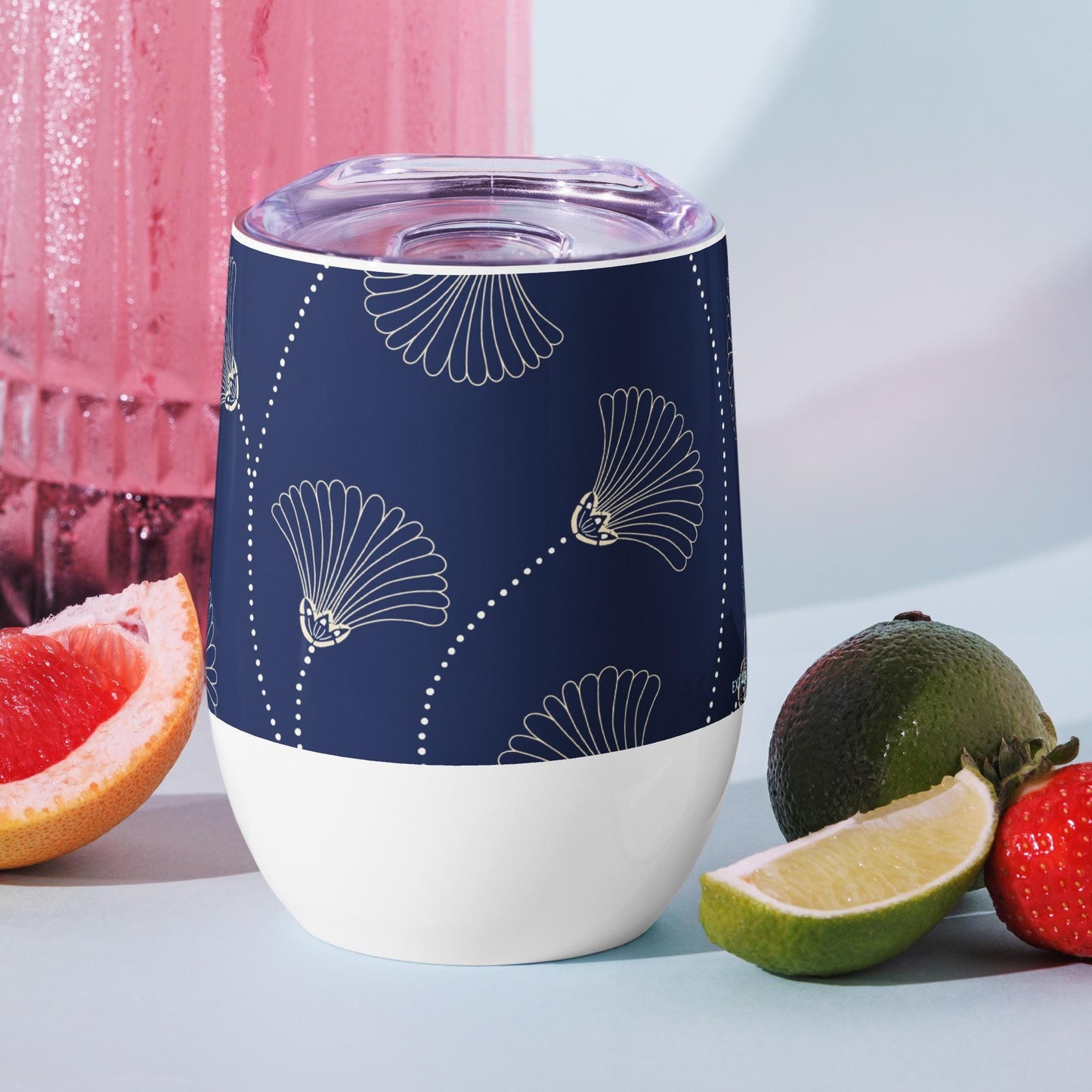 Mug Isotherme Inox - Petit Thermos Isotherme en Acier Inoxydable – Design Florale - Mug de Voyage, Gobelet à Vin, Café, Thé, Étanche