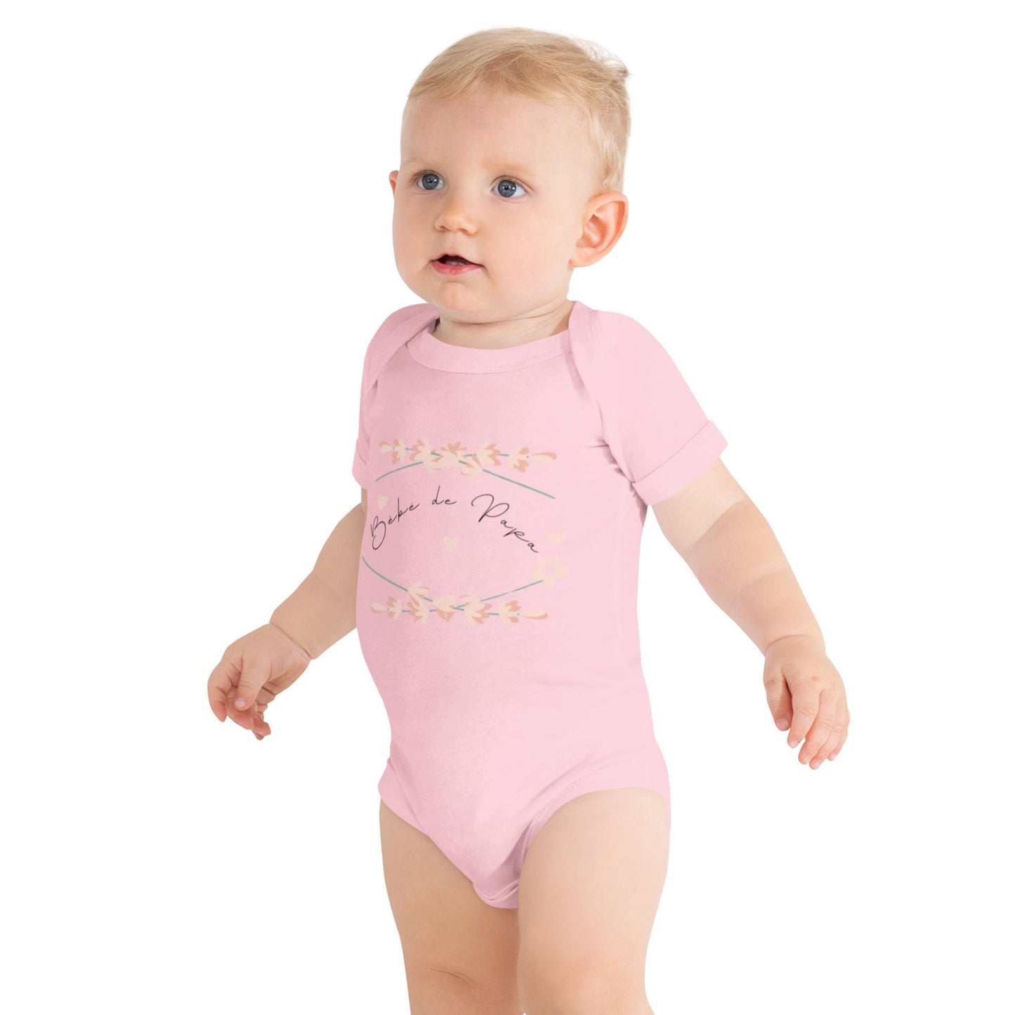 Body Bébé Unisexe 100 % Coton Doux "BEBE DE PAPA" - Manches Courtes, boutons-pression - Personnalisable – Confortable Cadeau fête des pères