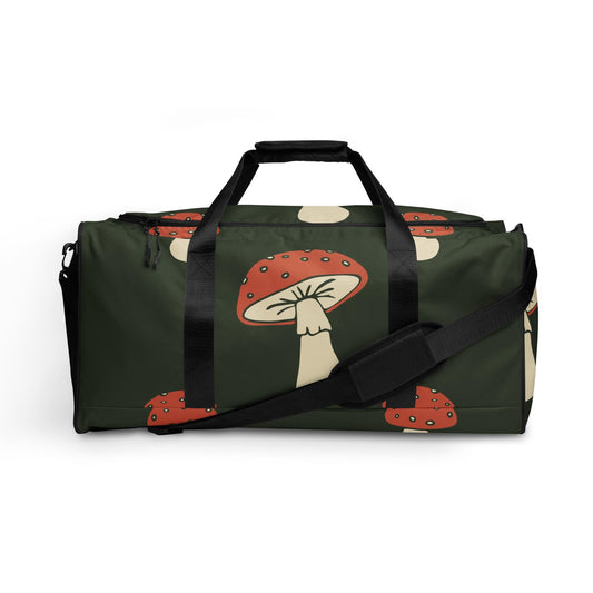 Sac de Voyage Grand Format - Sac de sport - Léger, Spacieux et Résistant - Weekends, Gym - cadeau - Design Minimaliste Champignons