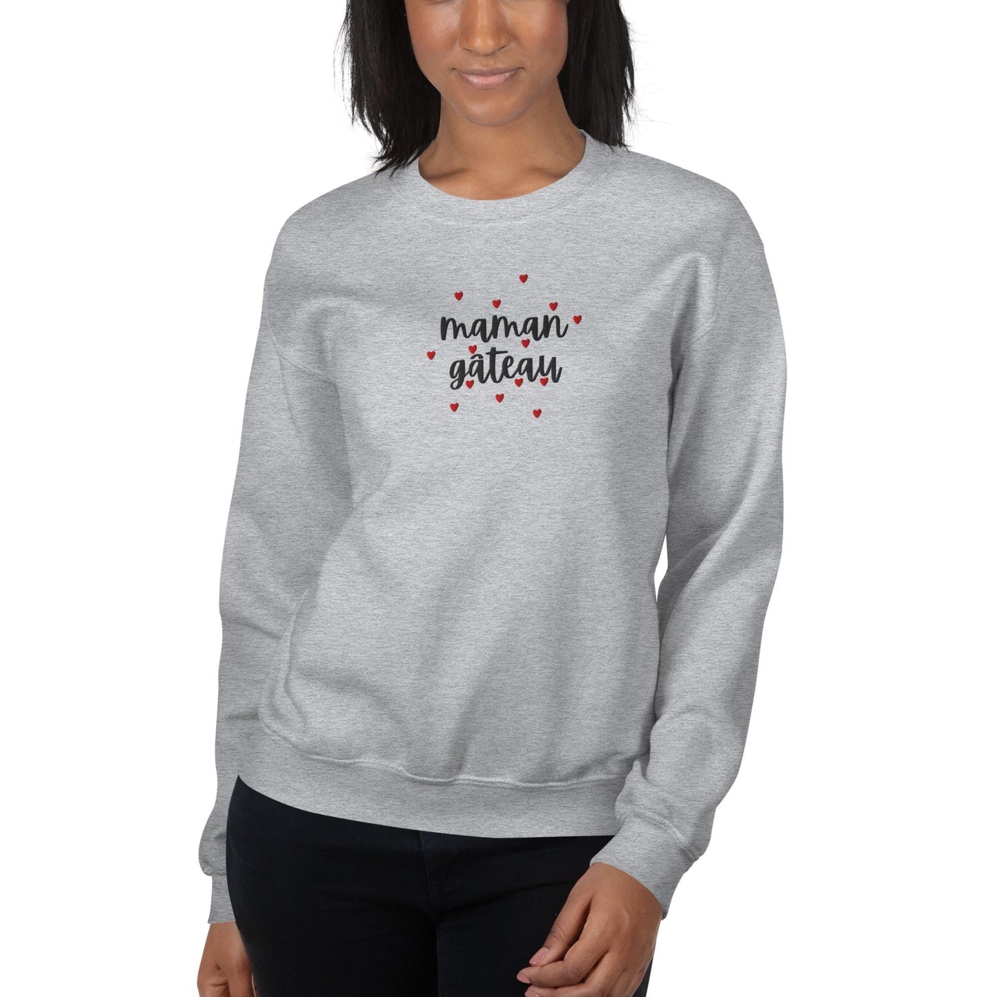 Sweat Minimaliste pour Femme à Col Rond en Coton - Pull Personnalisable, doux, coupe classique, confortable tendance - cadeau d'anniversaire