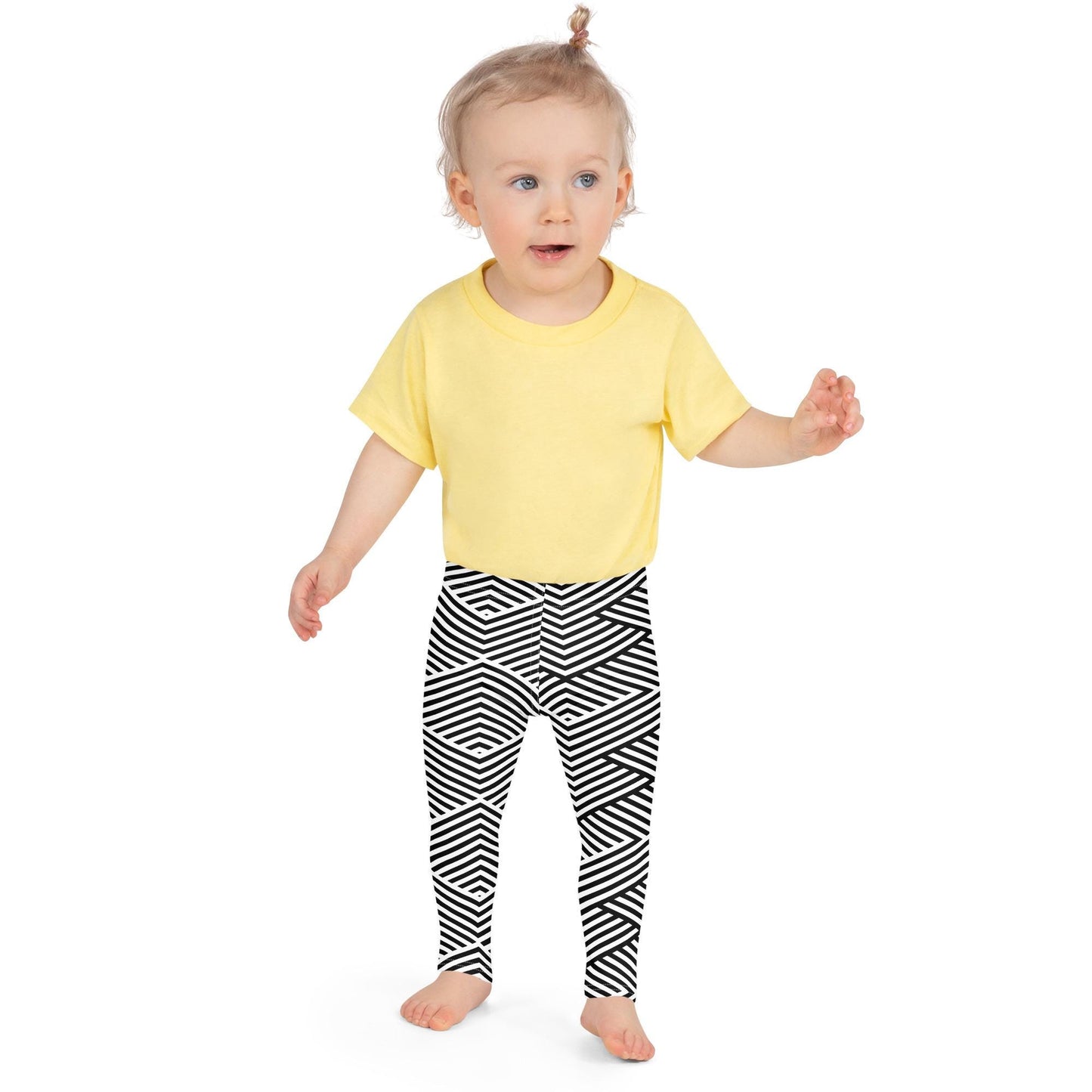 Leggings Bébé et Petite Fille en Polyester Recyclé – Confortable, Doux et Extensible - quotidien, sport, gym, design graphique Minimaliste