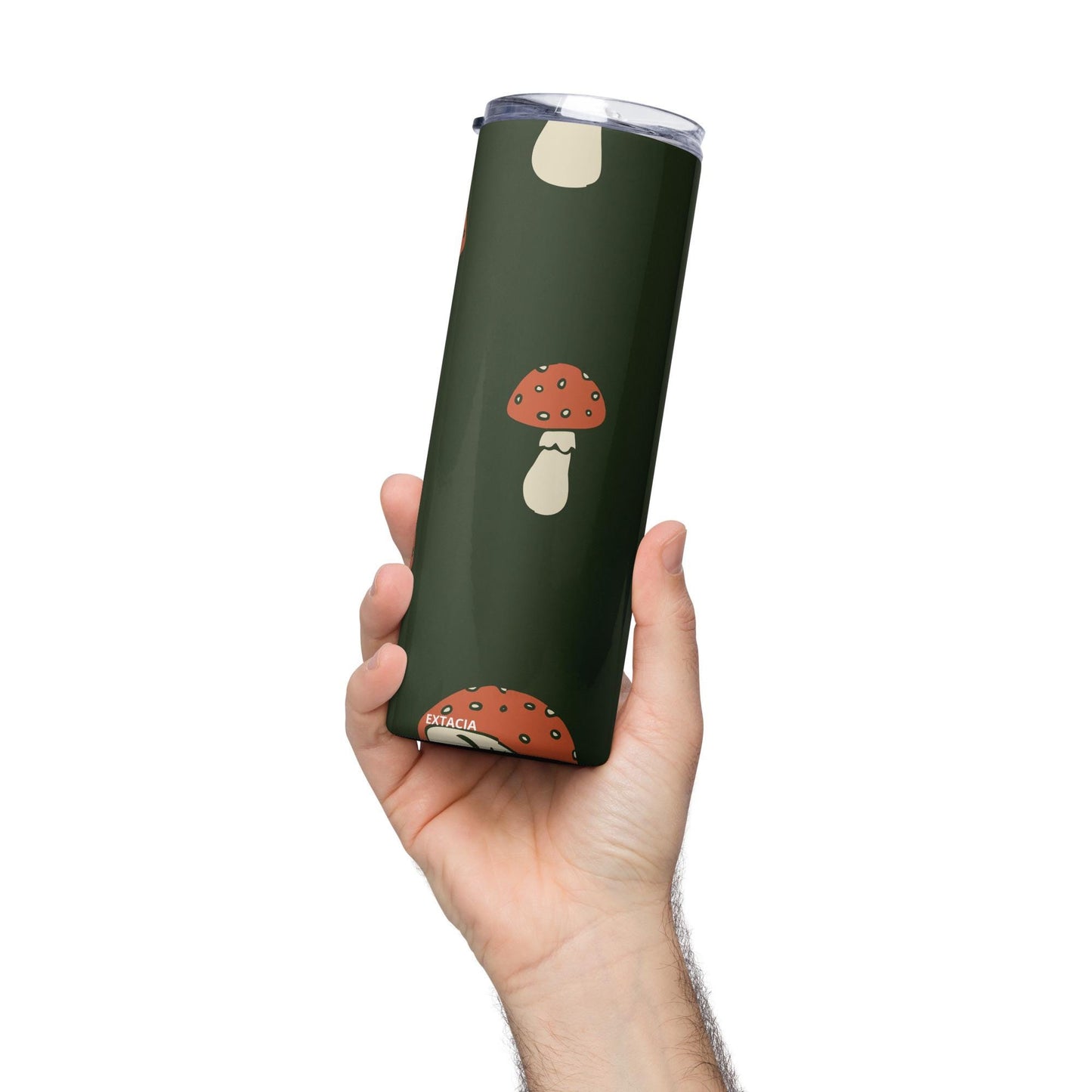 Mug isotherme inox - Gobelet en Acier Inoxydable – Mug de Voyage Durable, Étanche et Élégant - Cadeau Design Minimaliste Champignons