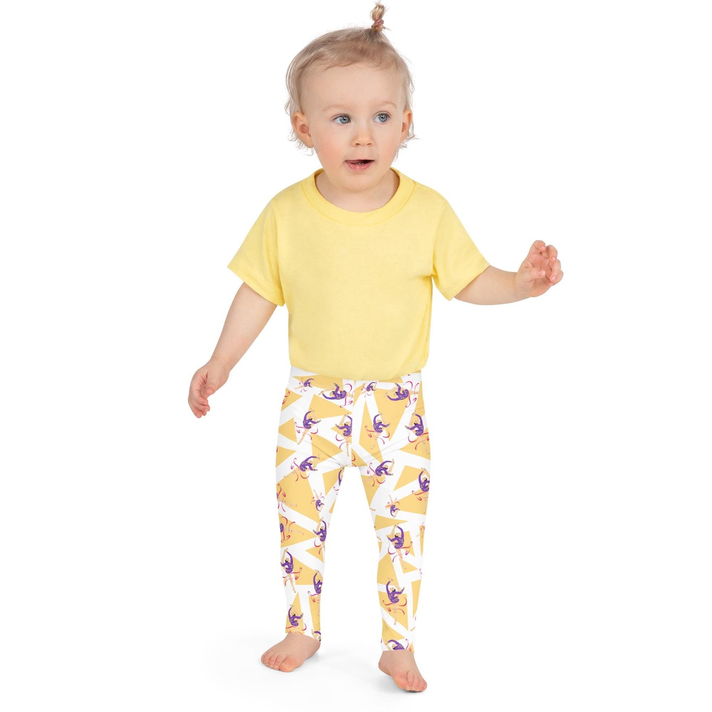 Leggings Bébé et Petite Fille  - Confortable, Doux et Extensible - quotidien, sport, urbain, école, cadeau – Design Danseuse Gymnaste