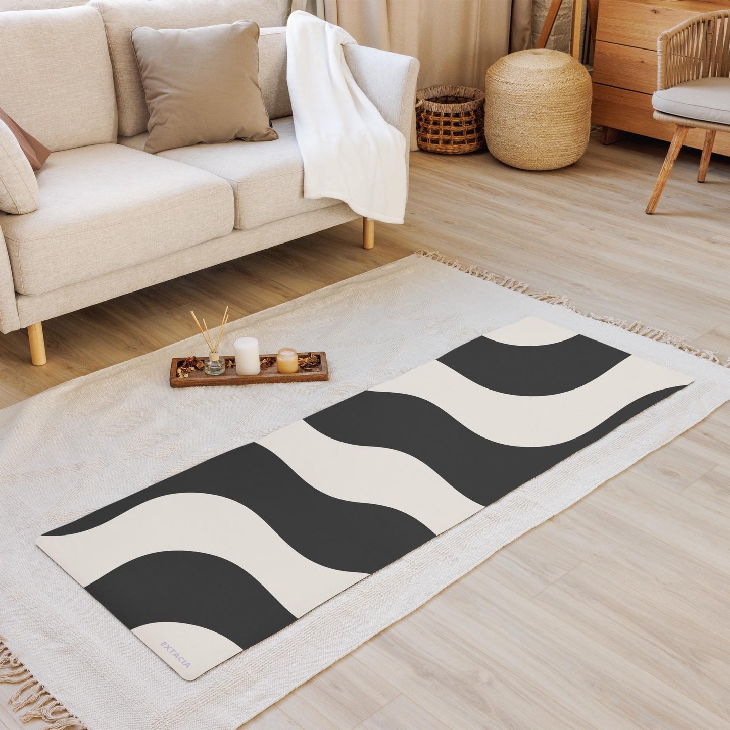 Tapis de sport - Tapis de Yoga - Antidérapant en Microfibre – Léger, Écologique et Durable - Pilates, Fitness, entrainement – cadeau