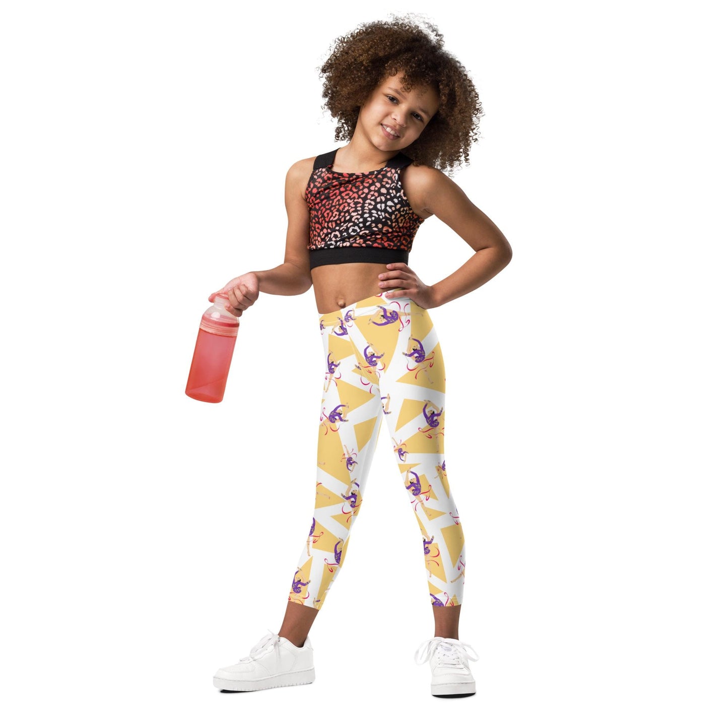 Leggings Bébé et Petite Fille  - Confortable, Doux et Extensible - quotidien, sport, urbain, école, cadeau – Design Danseuse Gymnaste