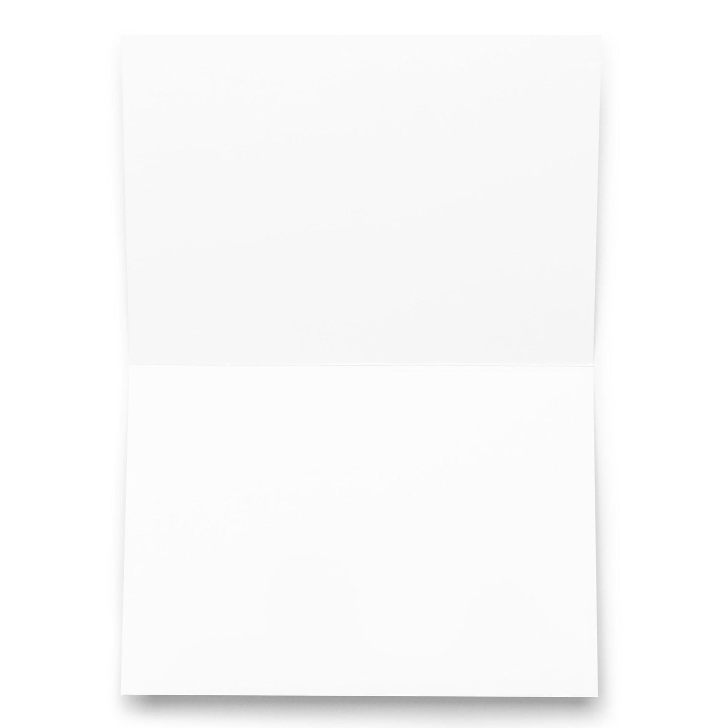 Carte de vœux A6 ILLUSTRATION GYMNASTE DANSEUSE – vue ouverte, intérieur écrivable