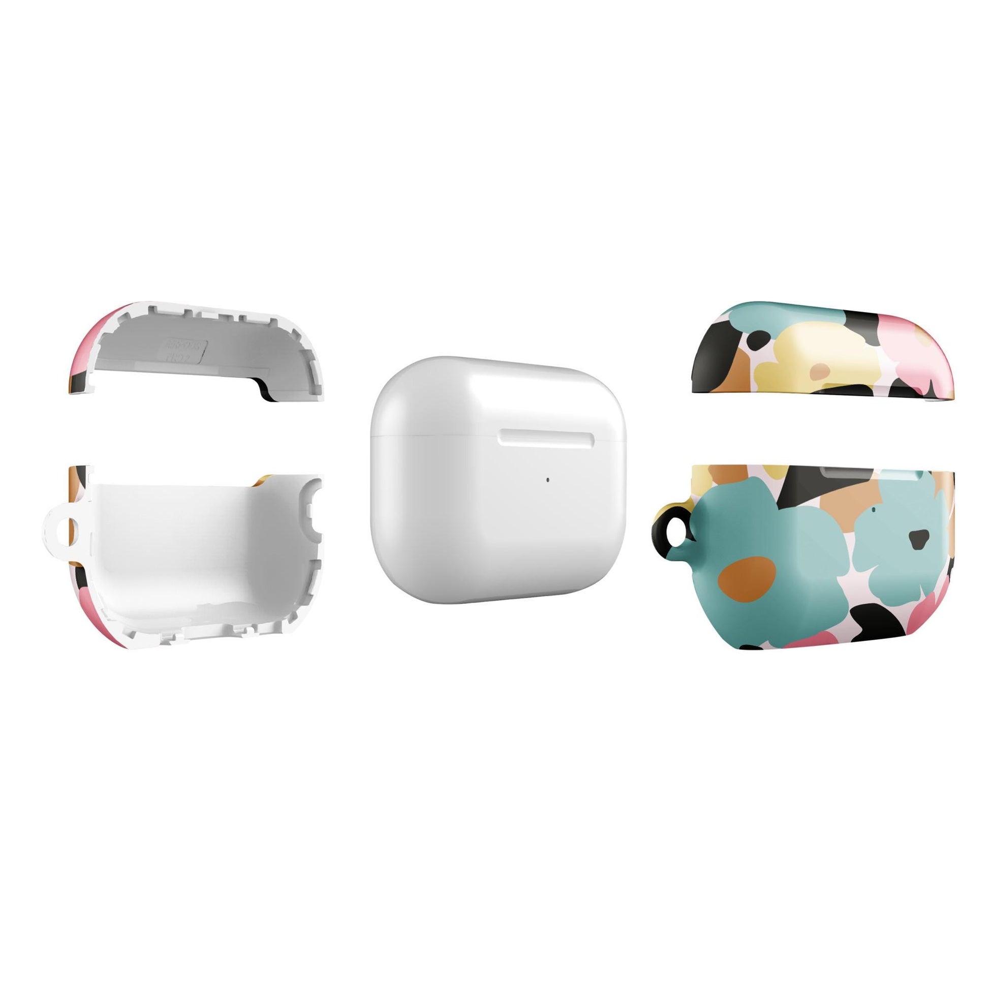 Coque AirPods résistante anti-choc & étanche – fleuri pastel nature minimaliste -  dos, boîtier renforcé, matériaux durables