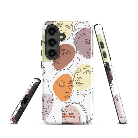 Coque samsung rigide double-couche anti-choc – calligraphie minimaliste - vue de face, design élégant