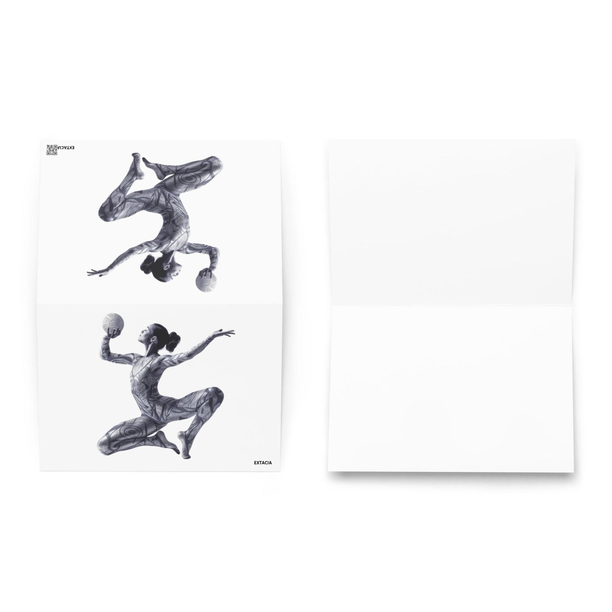 Détail papier épais et finesse d’impression - A6 ILLUSTRATION GYMNASTE DANSEUSE