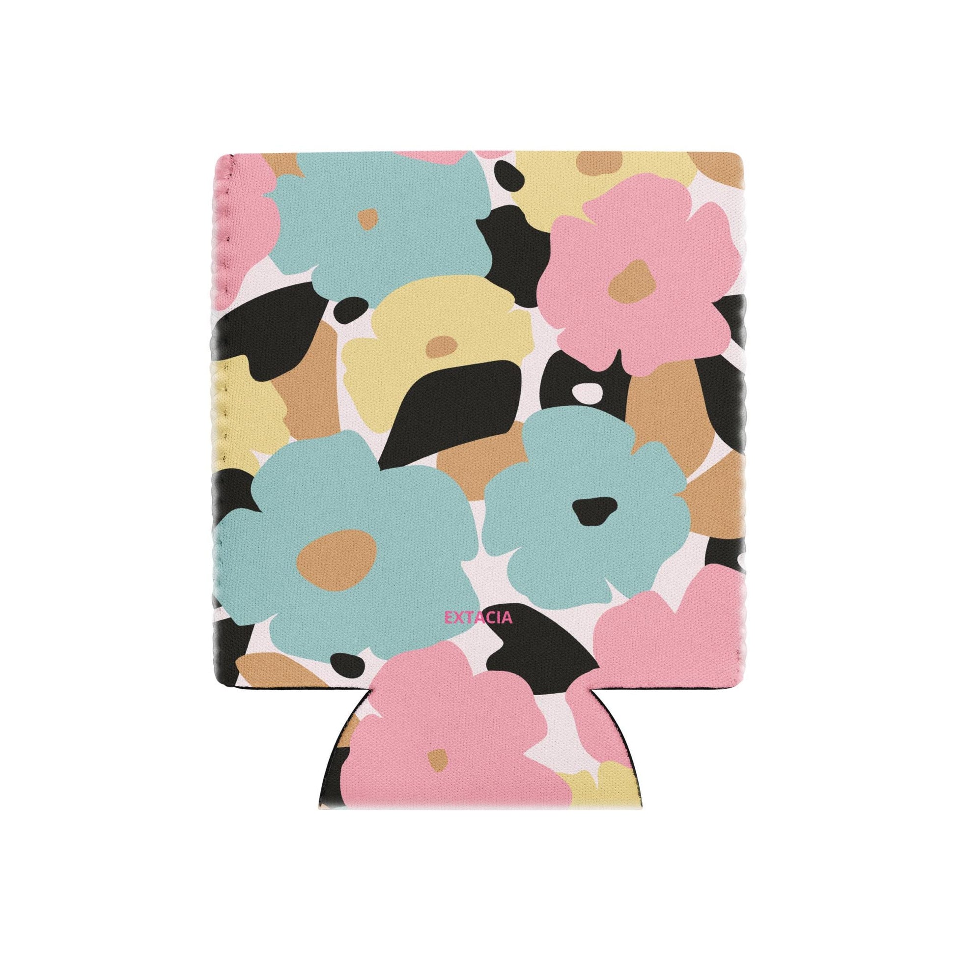 Housse isotherme manchon refroidisseur – fleuri pastel nature minimaliste - regular 12 oz - Détail tissu isolant et coutures – housse isotherme manchon refroidisseur ExtaciaFrance