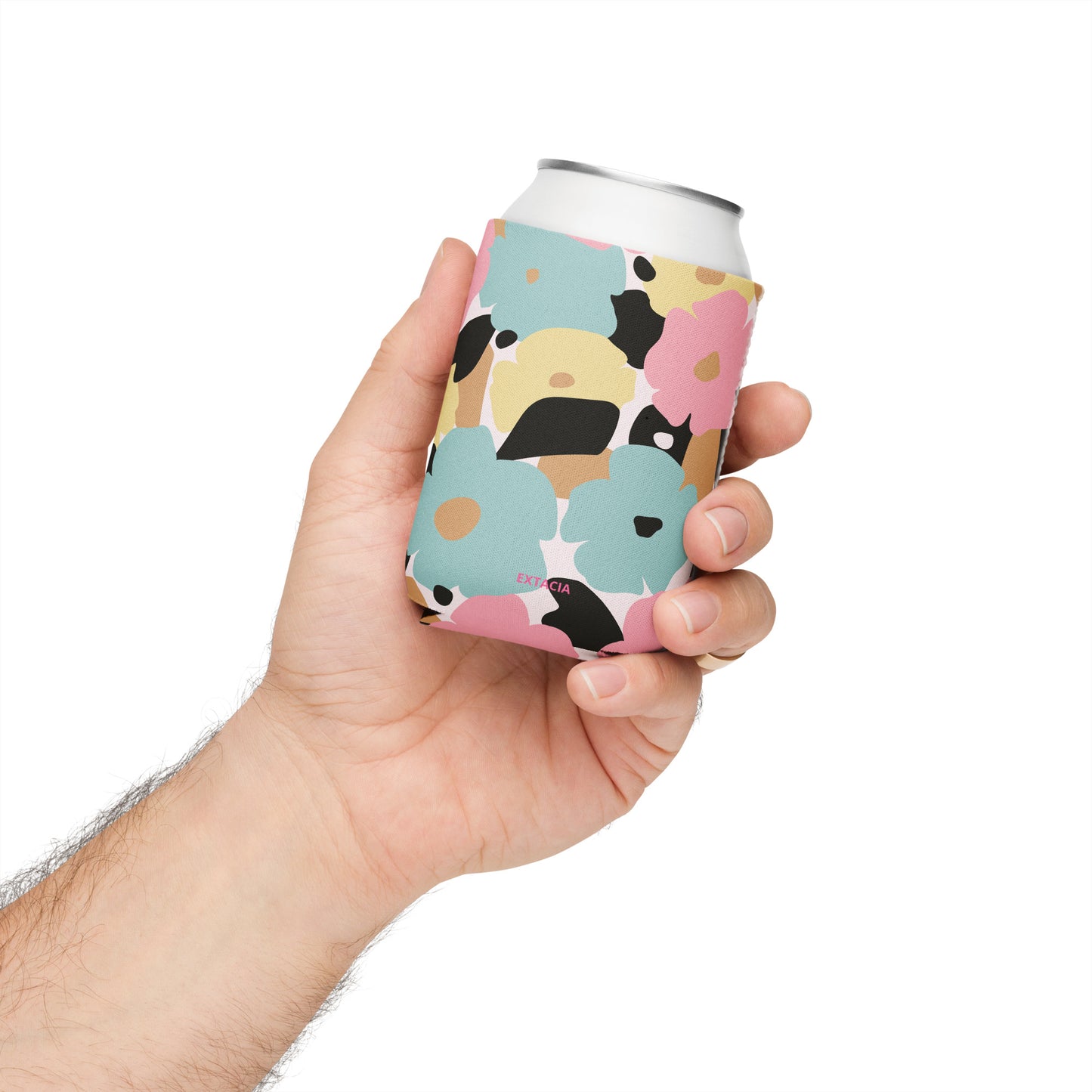 Housse isotherme manchon refroidisseur – fleuri pastel nature minimaliste - regular 12 oz - Housse isotherme pour bouteille/canette – profil, isolation renforcée ExtaciaFrance