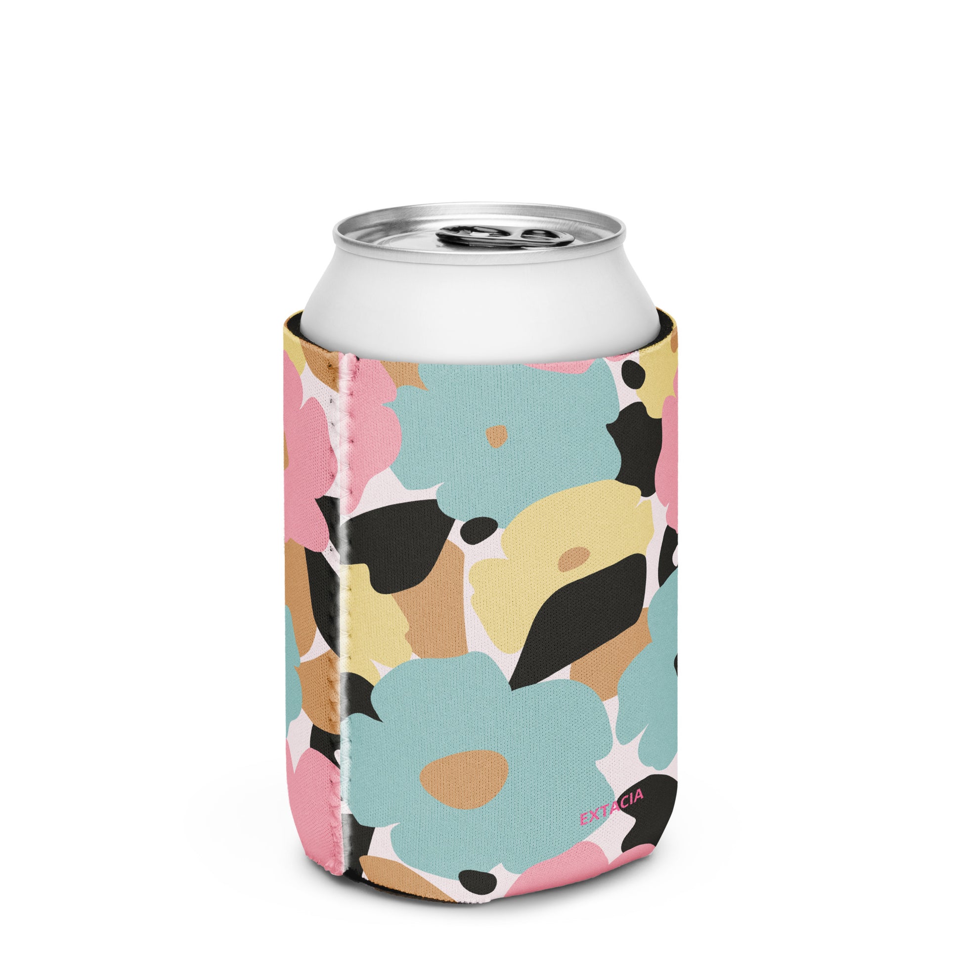 Housse isotherme manchon refroidisseur – fleuri pastel nature minimaliste - regular 12 oz - dos, finition soignée et couleur design
