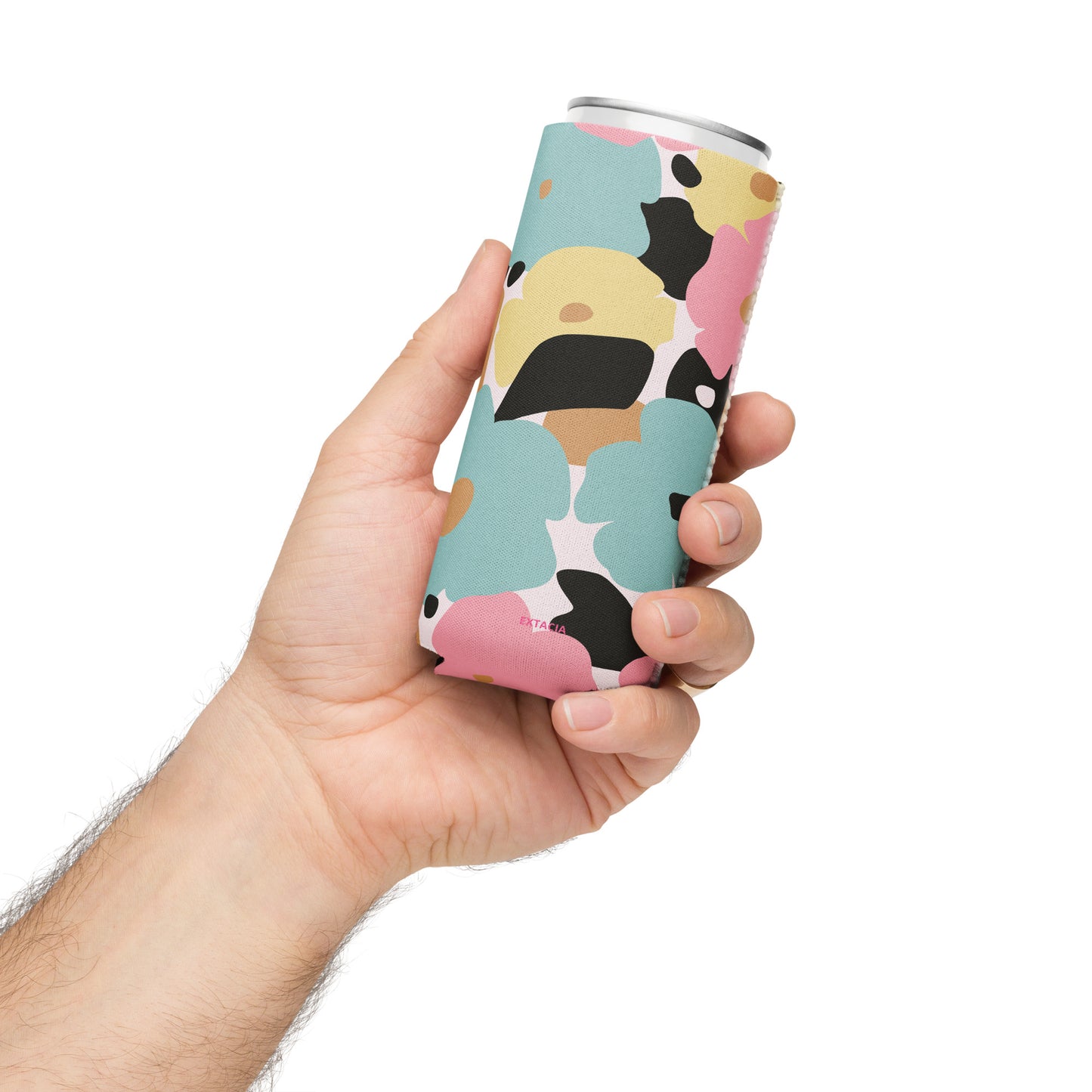 Housse isotherme manchon refroidisseur – fleuri pastel nature minimaliste - slim 12 oz - Housse isotherme pour bouteille/canette – profil, isolation renforcée ExtaciaFrance