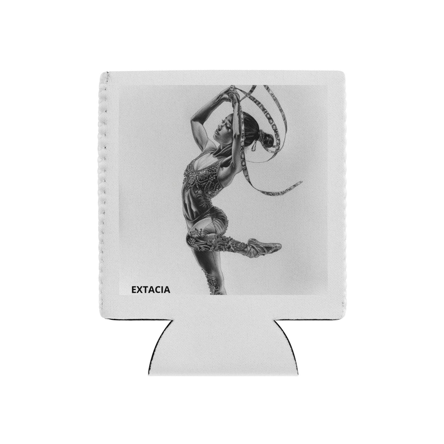 Housse isotherme manchon refroidisseur – gris, motif gymnaste danseuse - regular 12 oz - Détail tissu isolant et coutures – housse isotherme manchon refroidisseur ExtaciaFrance