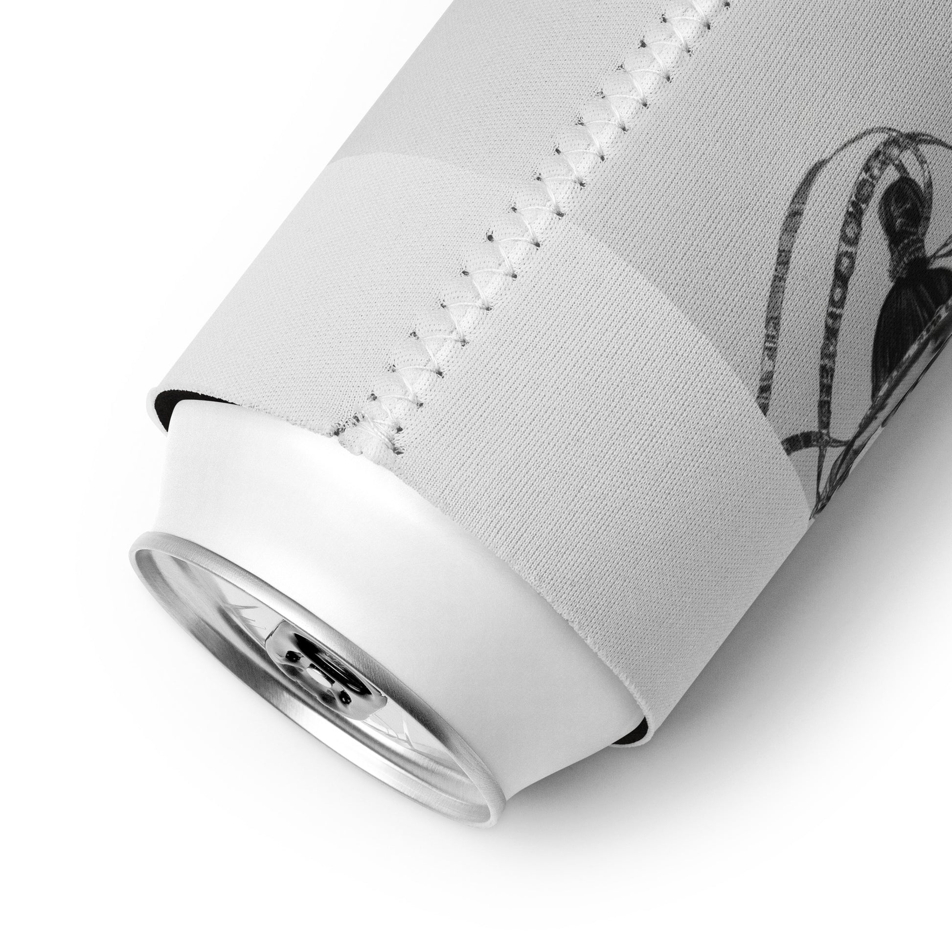 Housse isotherme manchon refroidisseur – gris, motif gymnaste danseuse - slim  - dos, finition soignée et couleur design