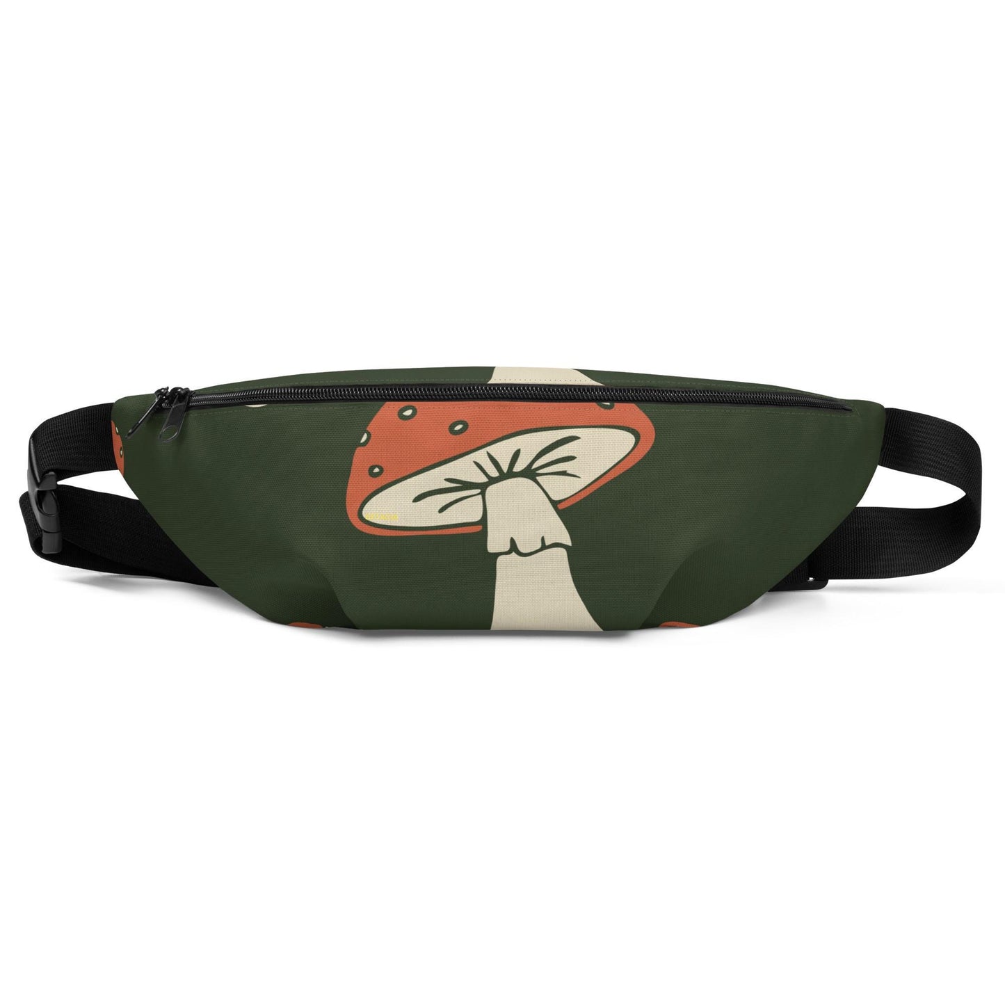 Sac banane vert champignon nature  minimaliste unisexe – design épuré, accessoire léger