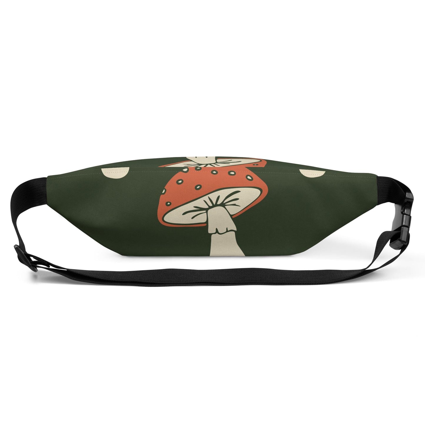 Sac banane vert champignon nature  minimaliste unisexe – porté taille ou en bandoulière ExtaciaFrance