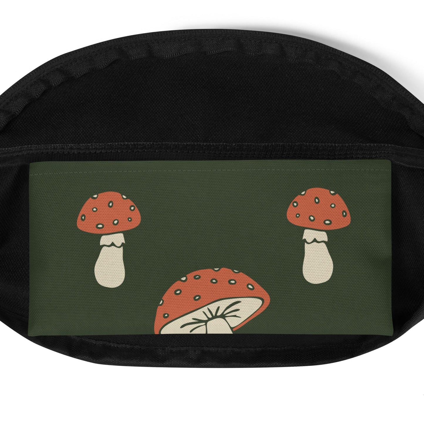 Sac banane vert champignon nature  minimaliste unisexe – usage voyage ou sortie – style pratique et chic