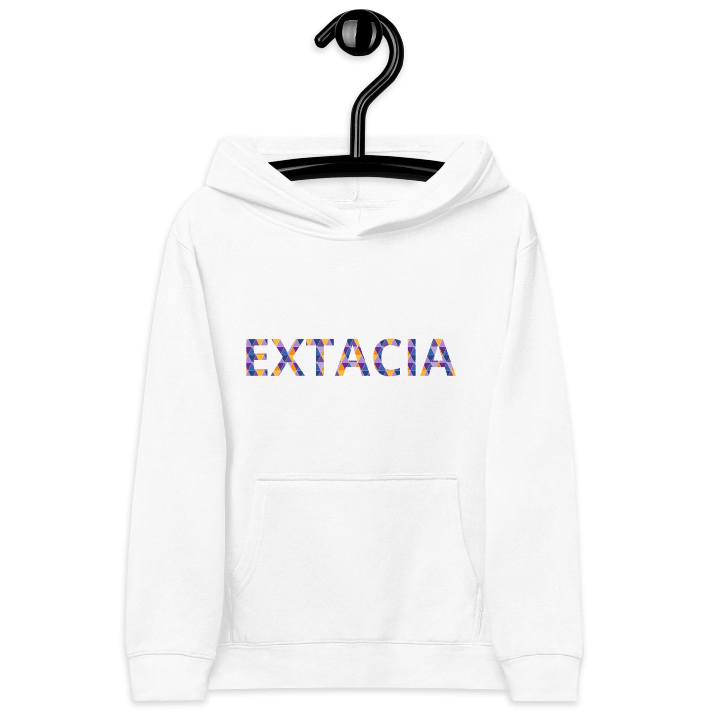 Sweat à capuche petite fille - arc-en-ciel - motif gymnaste danseuse - blanc - coton-mélange motif imprimé – 	Détail motif imprimé poitrine sweat petite fille ExtaciaFrance