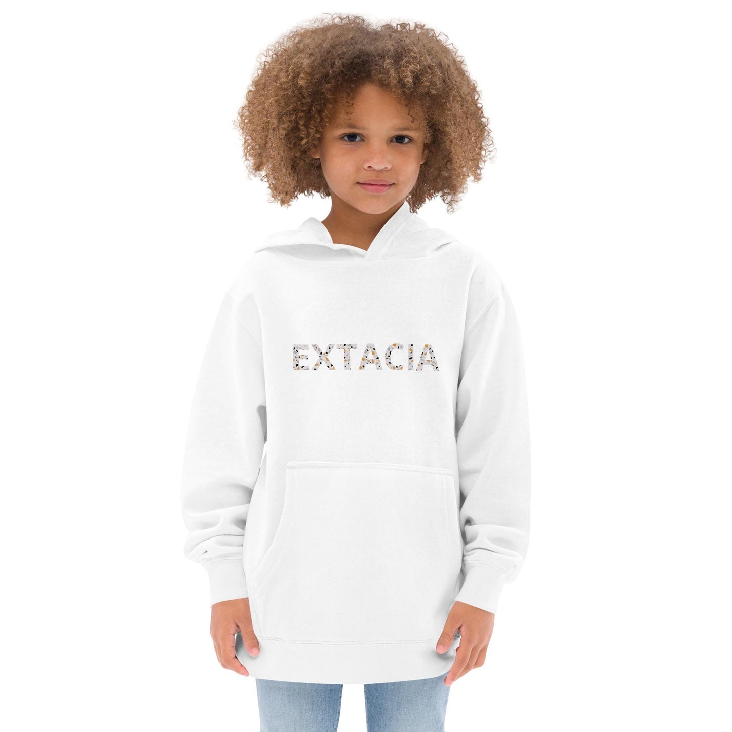 Sweat à capuche petite fille - bleu, jaune, rose - motif gymnaste danseuse -  blanc - coton-mélange motif imprimé – Enfant portant le sweat à capuche petite fille – style cocooning et hiver chaleureux